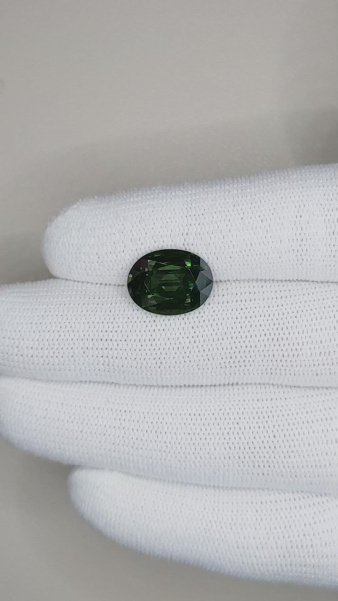 8.09 Ct. Bluish Green Sapphire from Madagascar Size Video