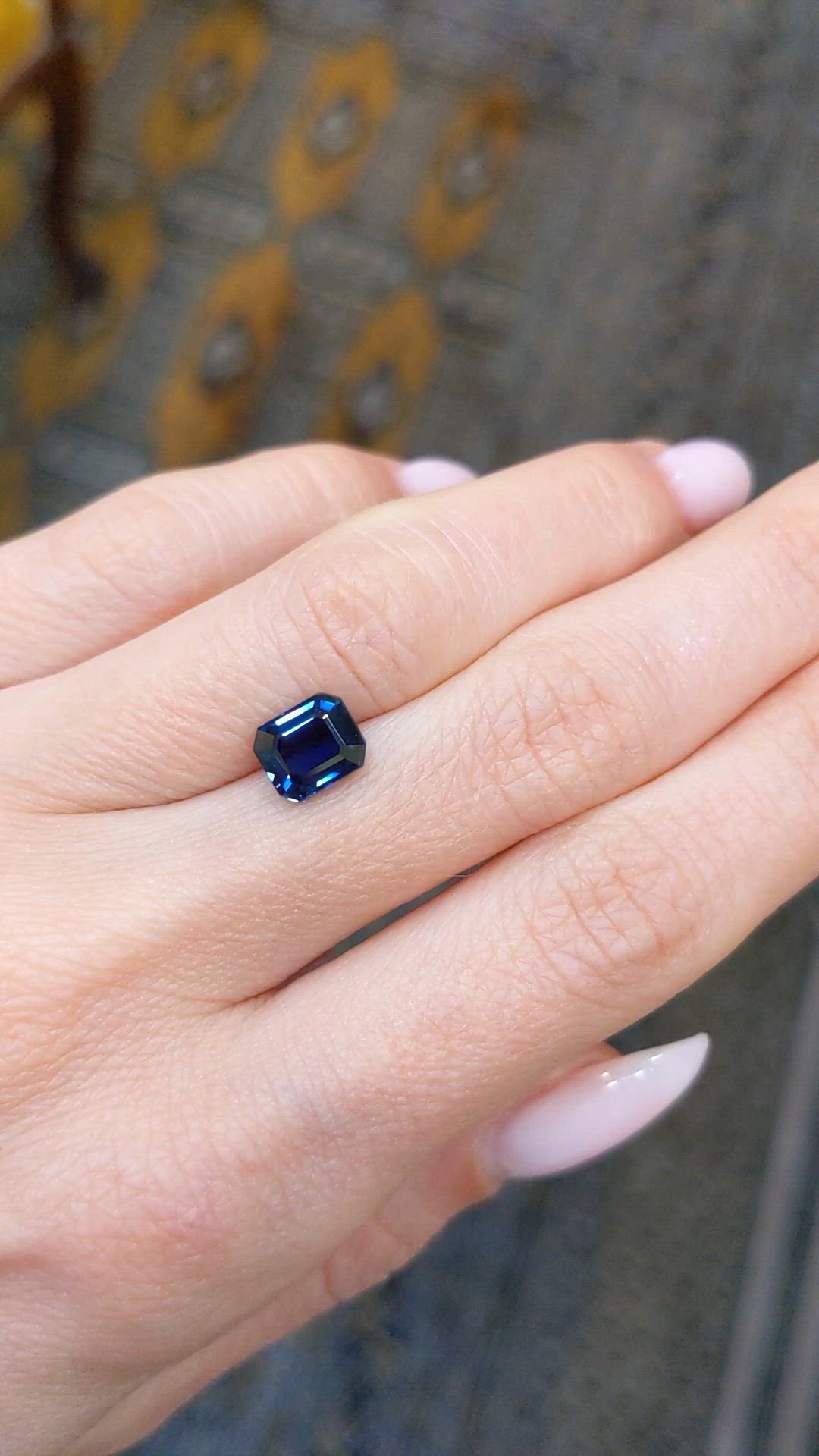 2.01 Ct. Blue Sapphire from Ceylon (Sri Lanka) Size Video