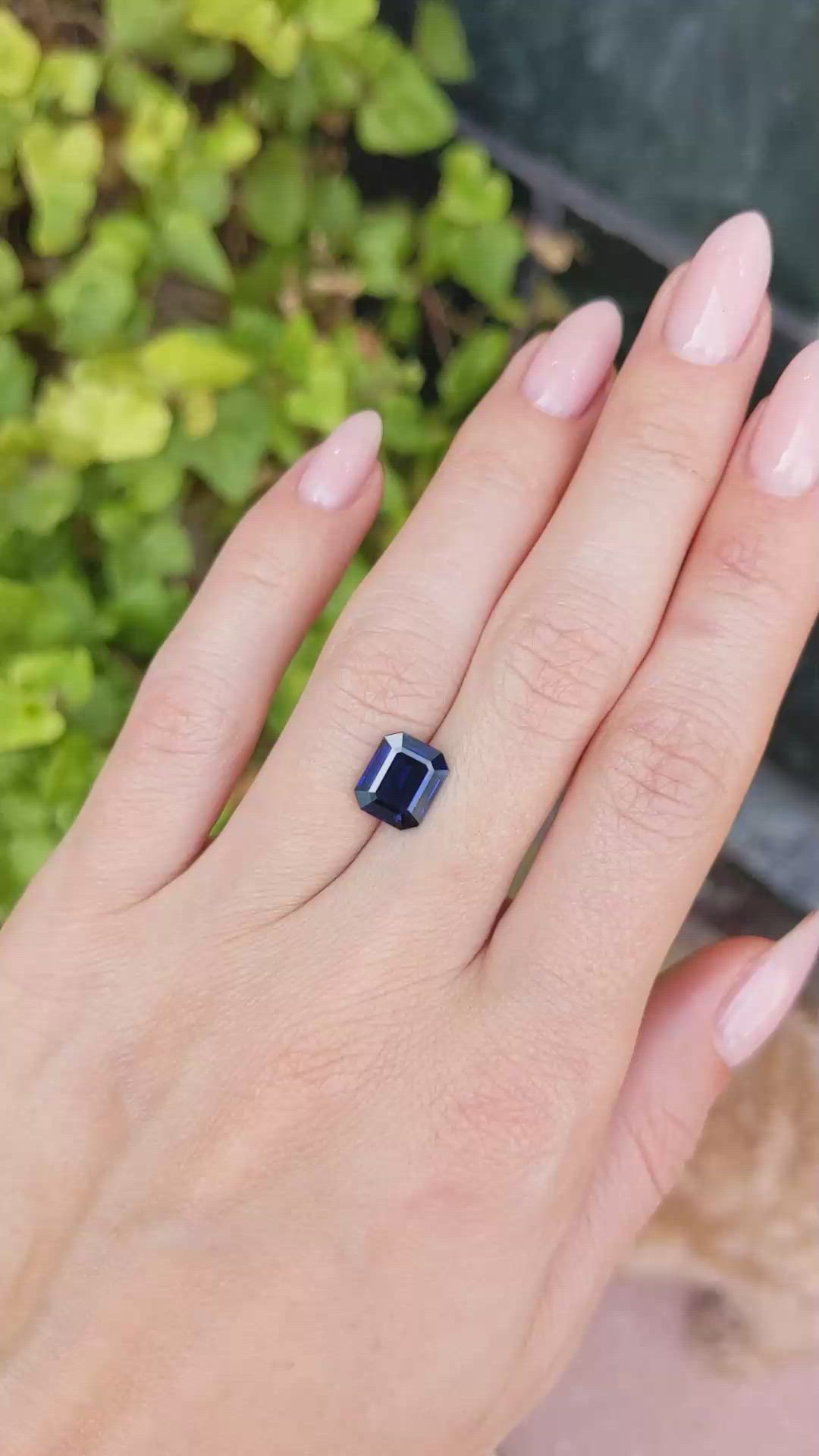 3.05 Ct. Blue Sapphire from Ceylon (Sri Lanka) Size Video