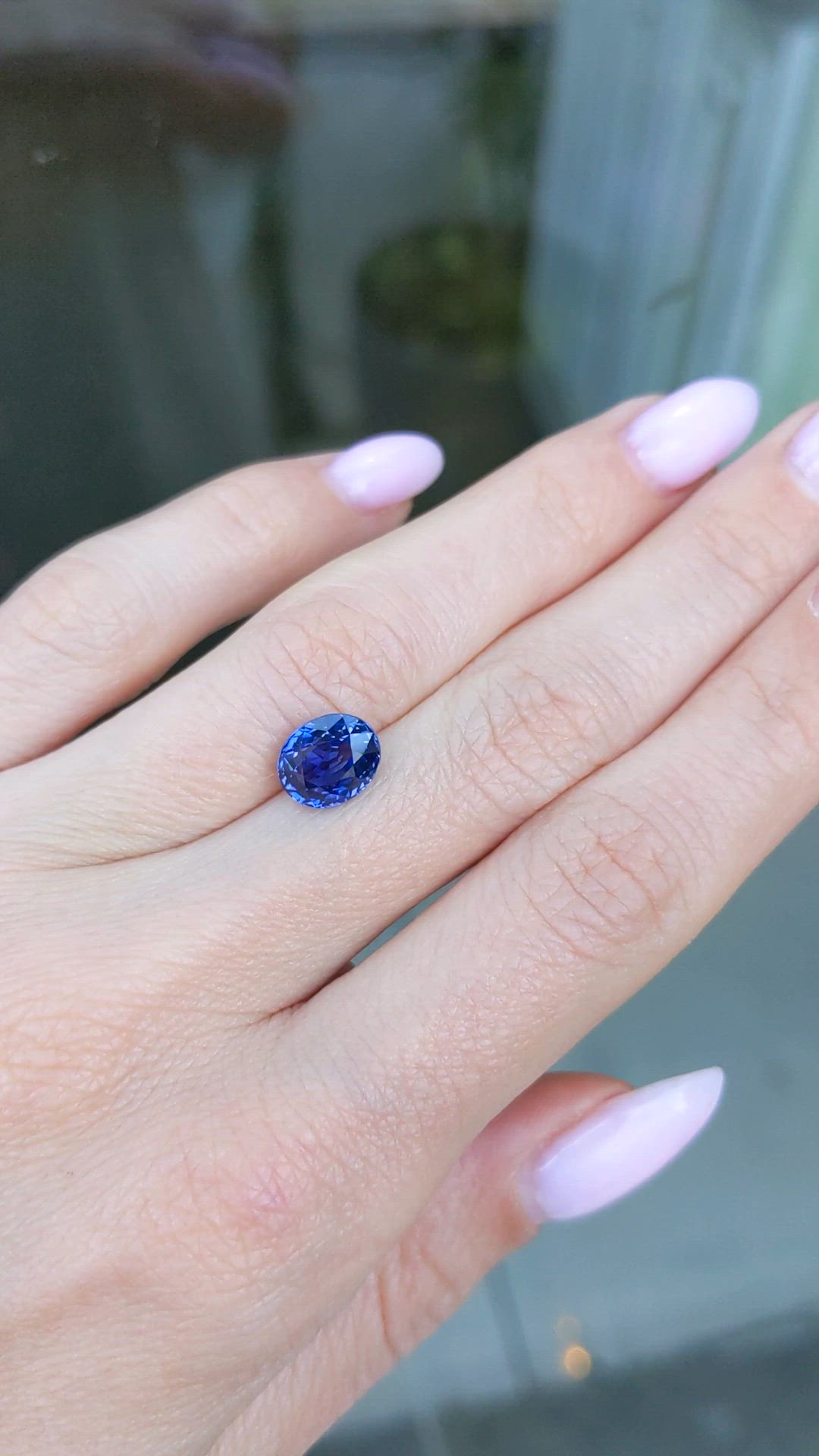 3.10 Ct. Blue Sapphire from Ceylon (Sri Lanka) Size Video
