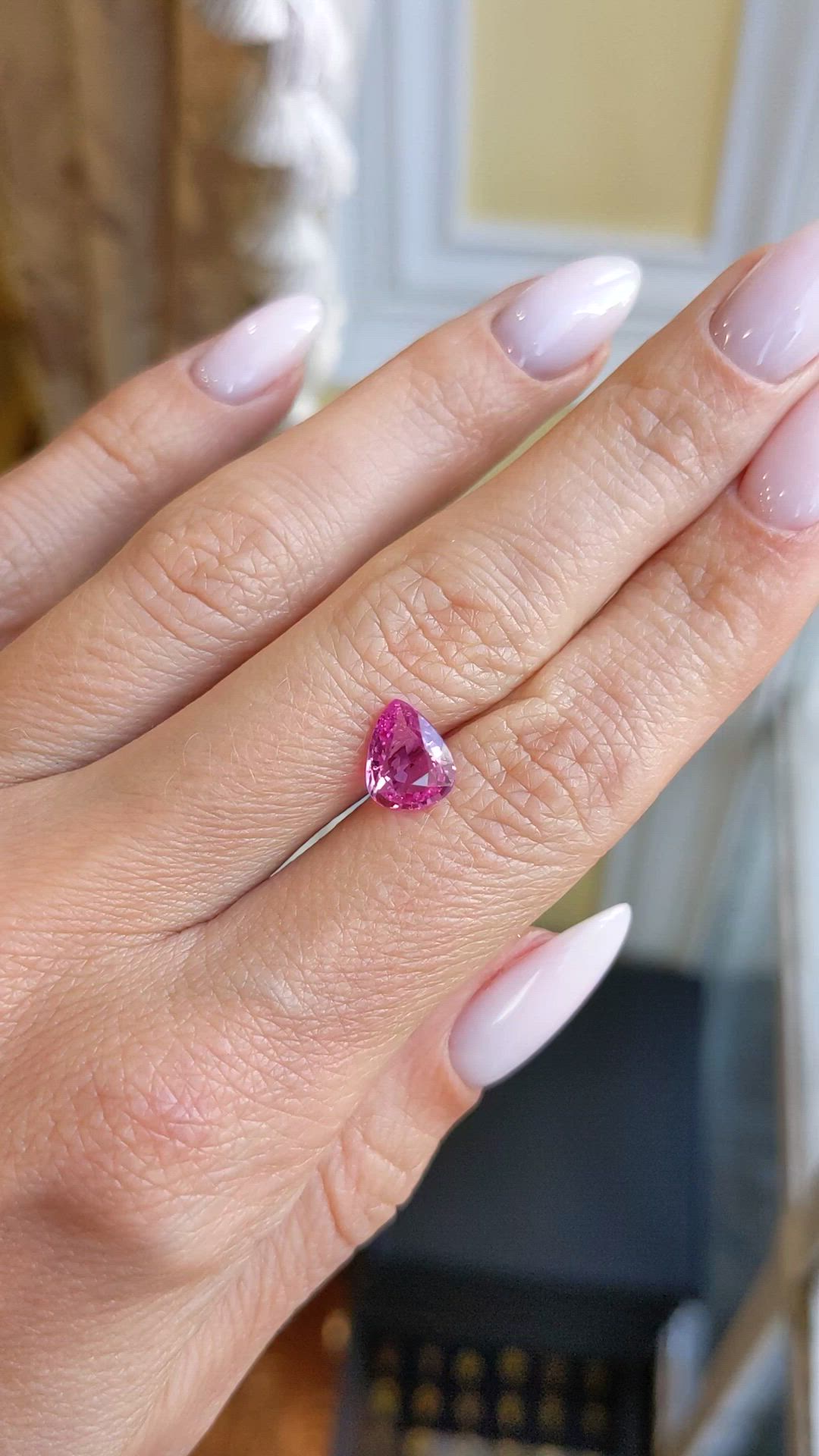 1.75 Ct. Pink Sapphire from Ceylon (Sri Lanka) Size Video