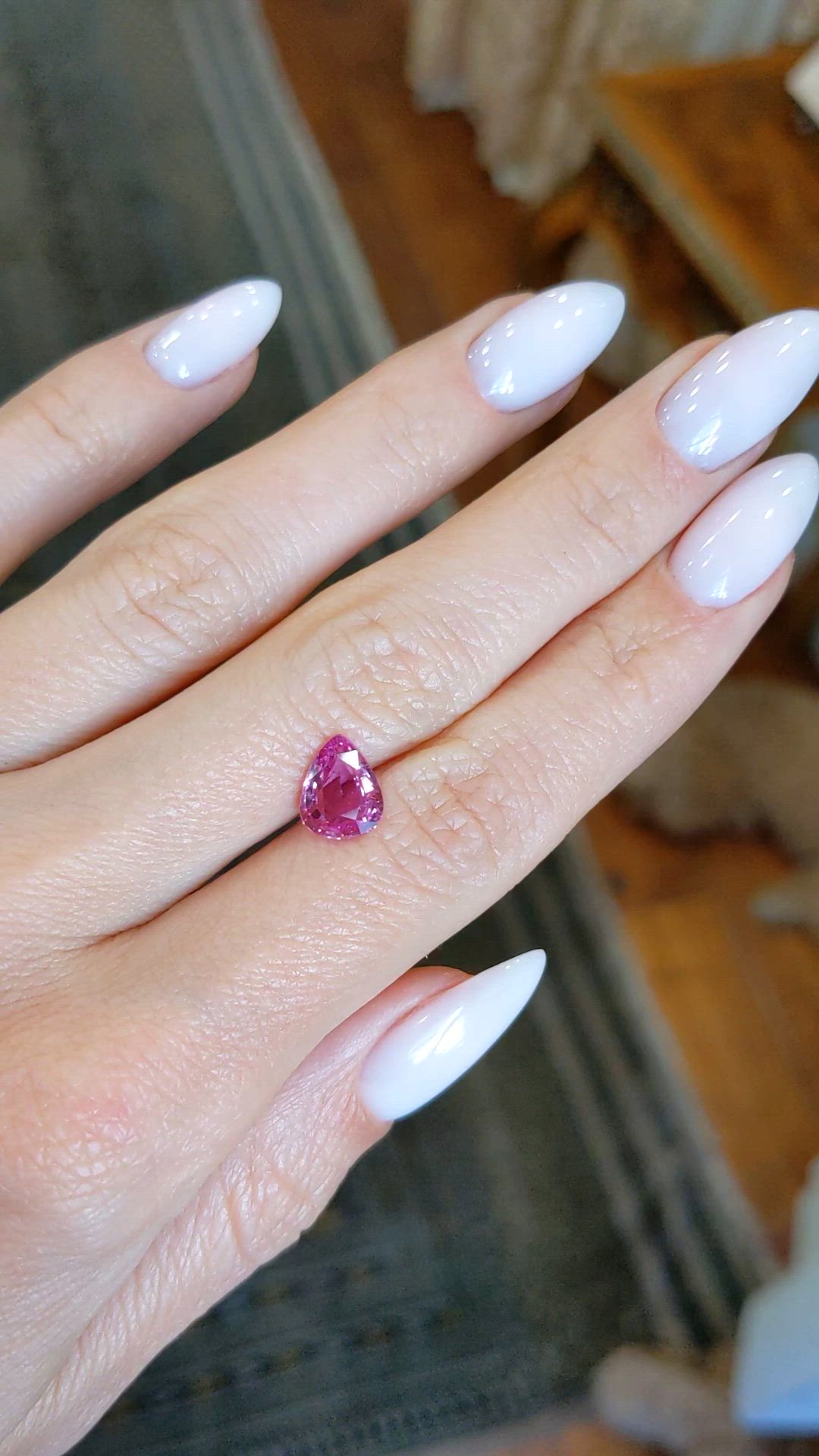1.75 Ct. Pink Sapphire from Ceylon (Sri Lanka) Size Video