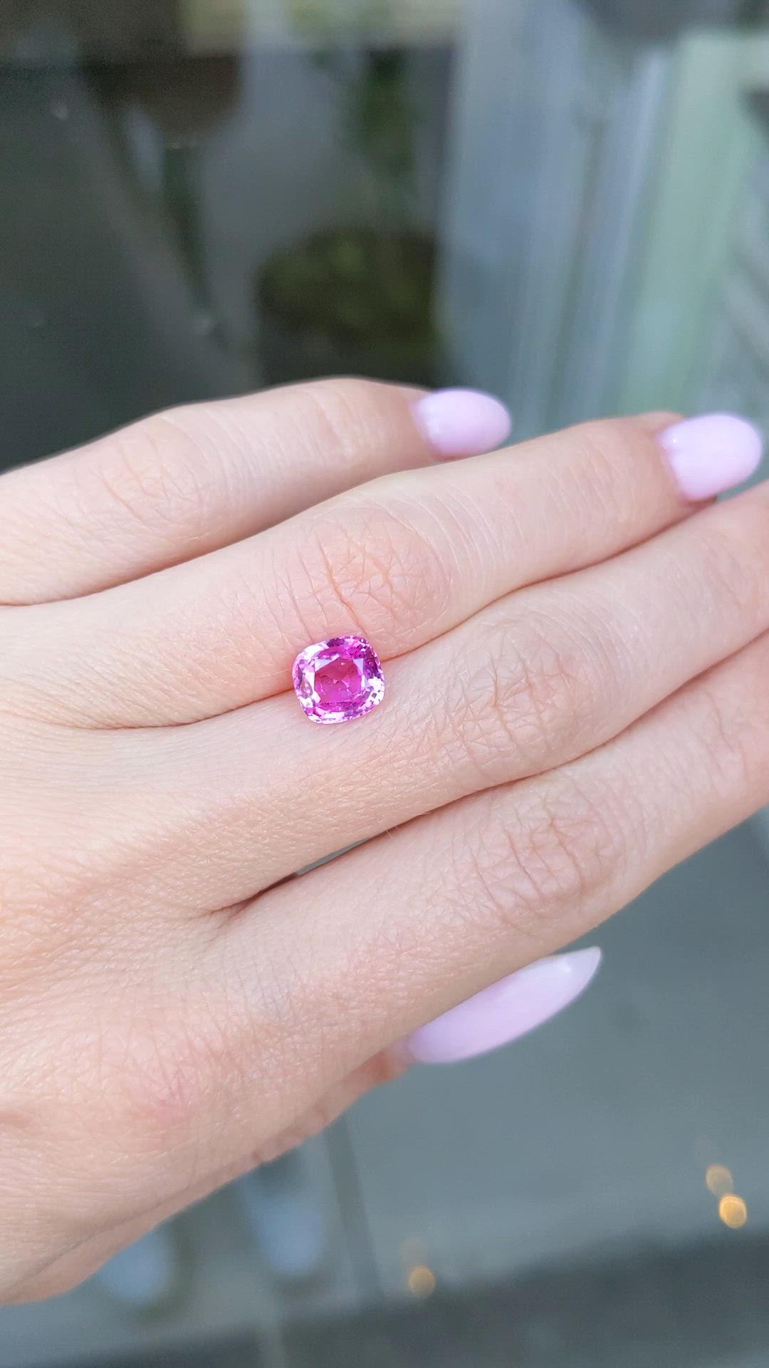 1.99 Ct. Pink Sapphire from Ceylon (Sri Lanka) Size Video