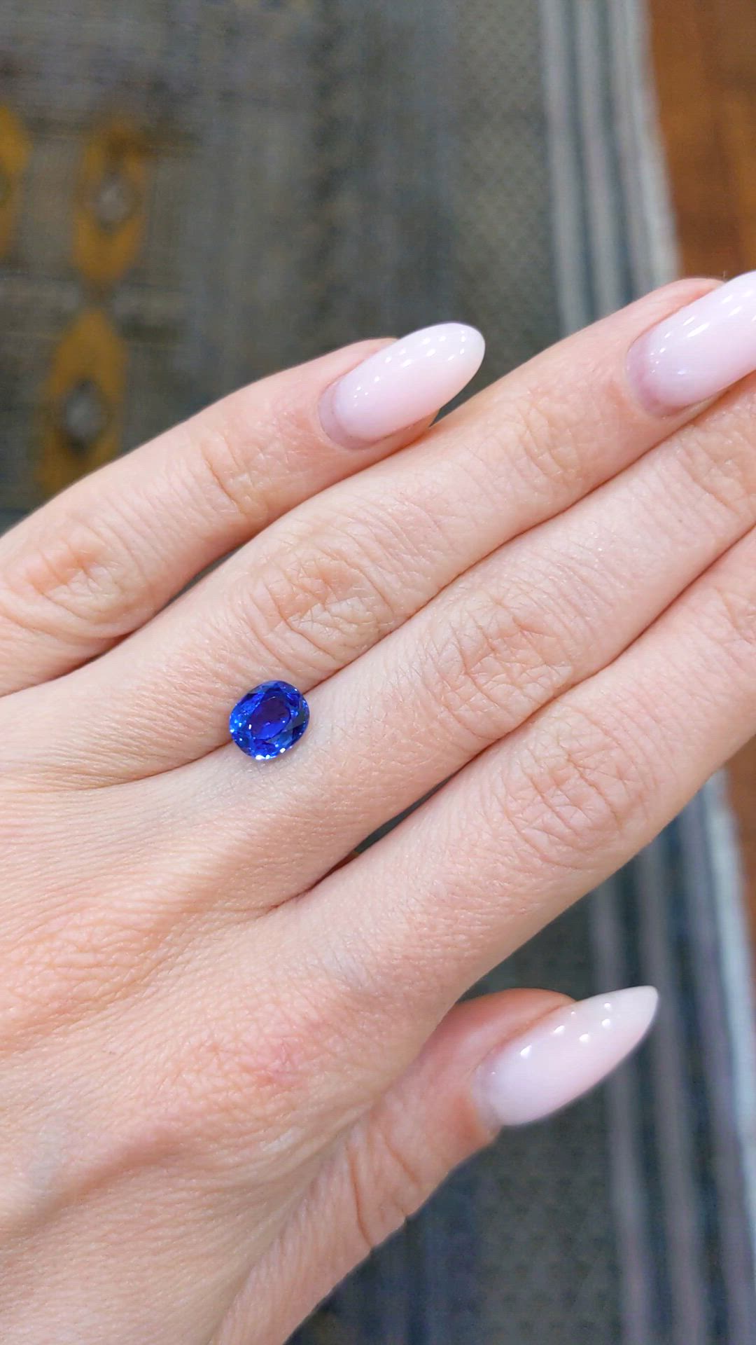 1.93 Ct. Blue Sapphire from Ceylon (Sri Lanka) Size Video