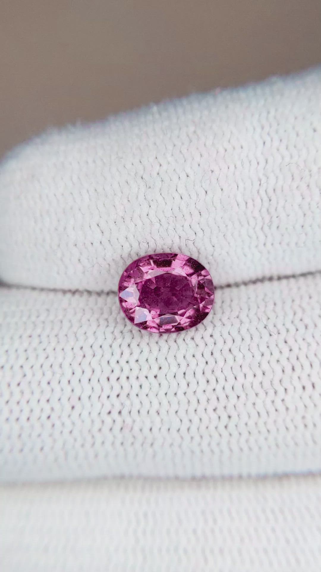 1.65 Ct. Reddish Pink Sapphire from Ceylon (Sri Lanka) Size Video