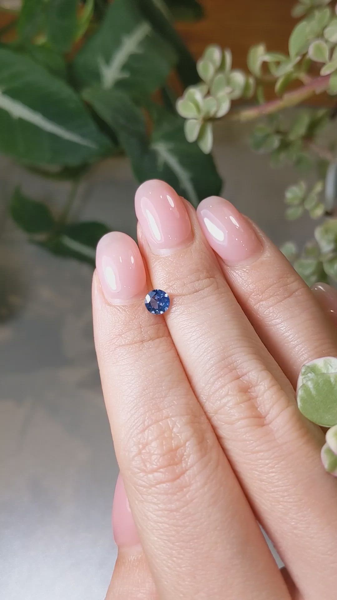 0.62 Ct. Blue Sapphire from Ceylon (Sri Lanka) Size Video