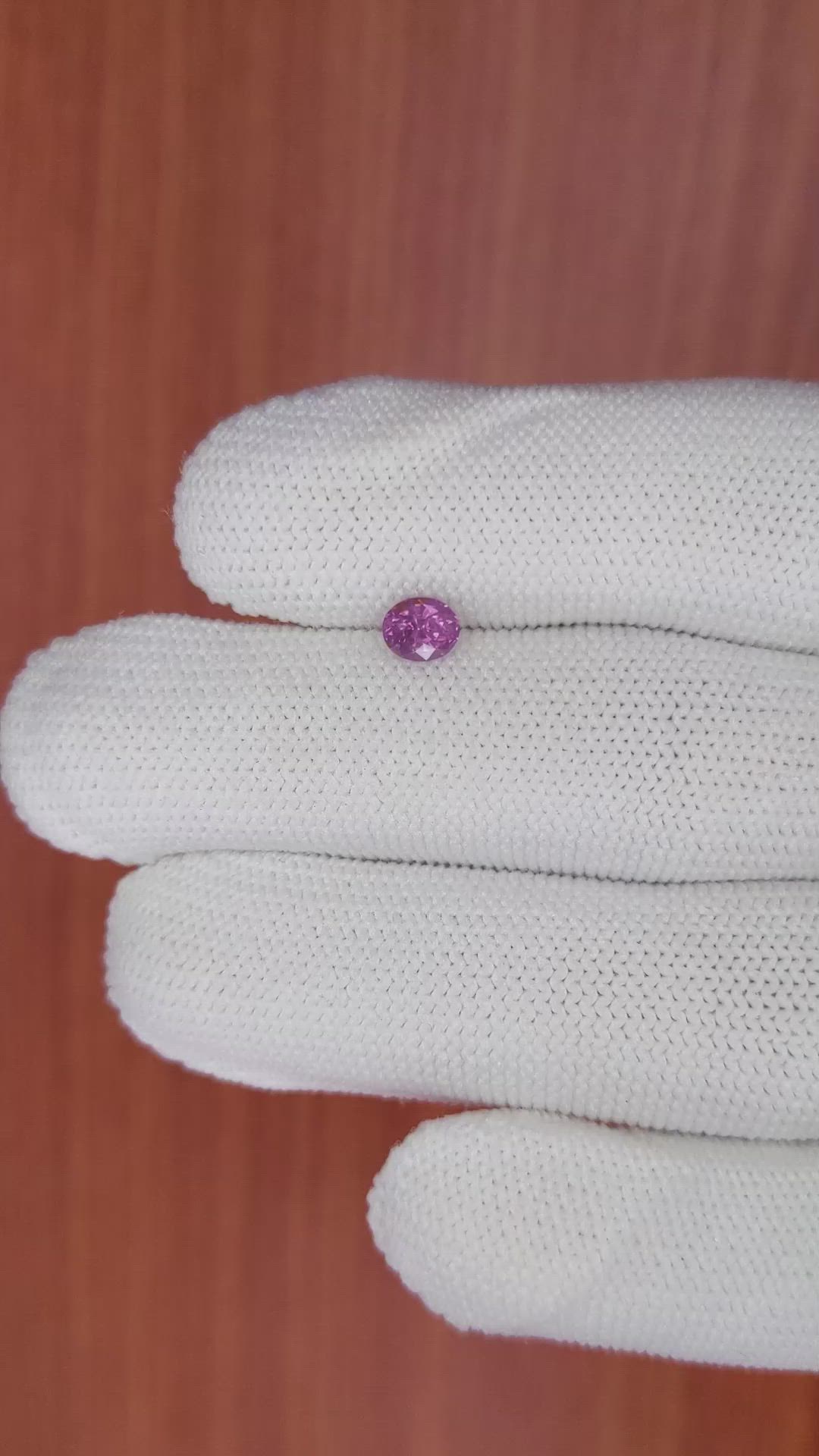 0.60 Ct. Pinkish Purple Sapphire from Ceylon (Sri Lanka) Size Video
