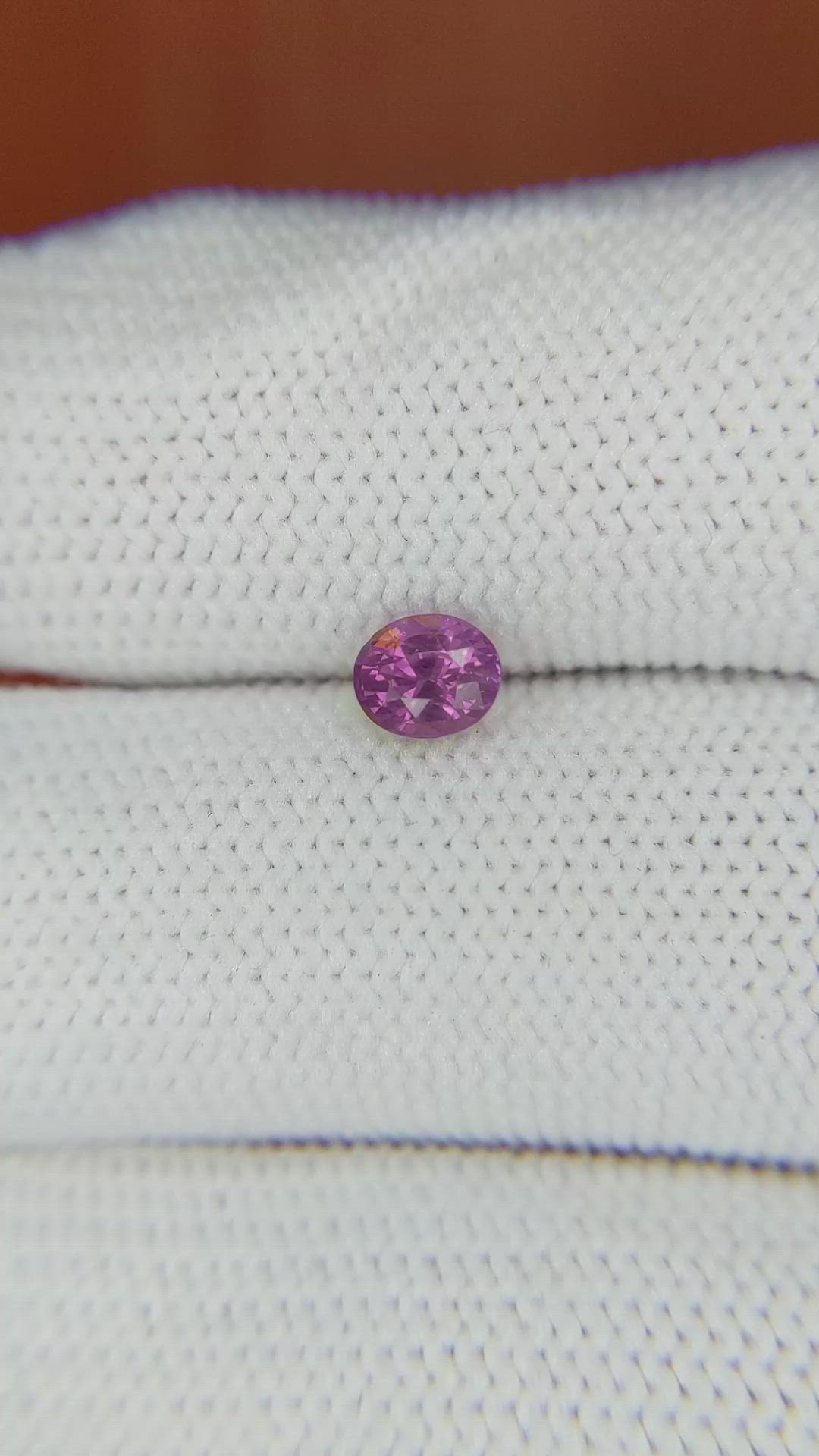 0.60 Ct. Pinkish Purple Sapphire from Ceylon (Sri Lanka) Size Video