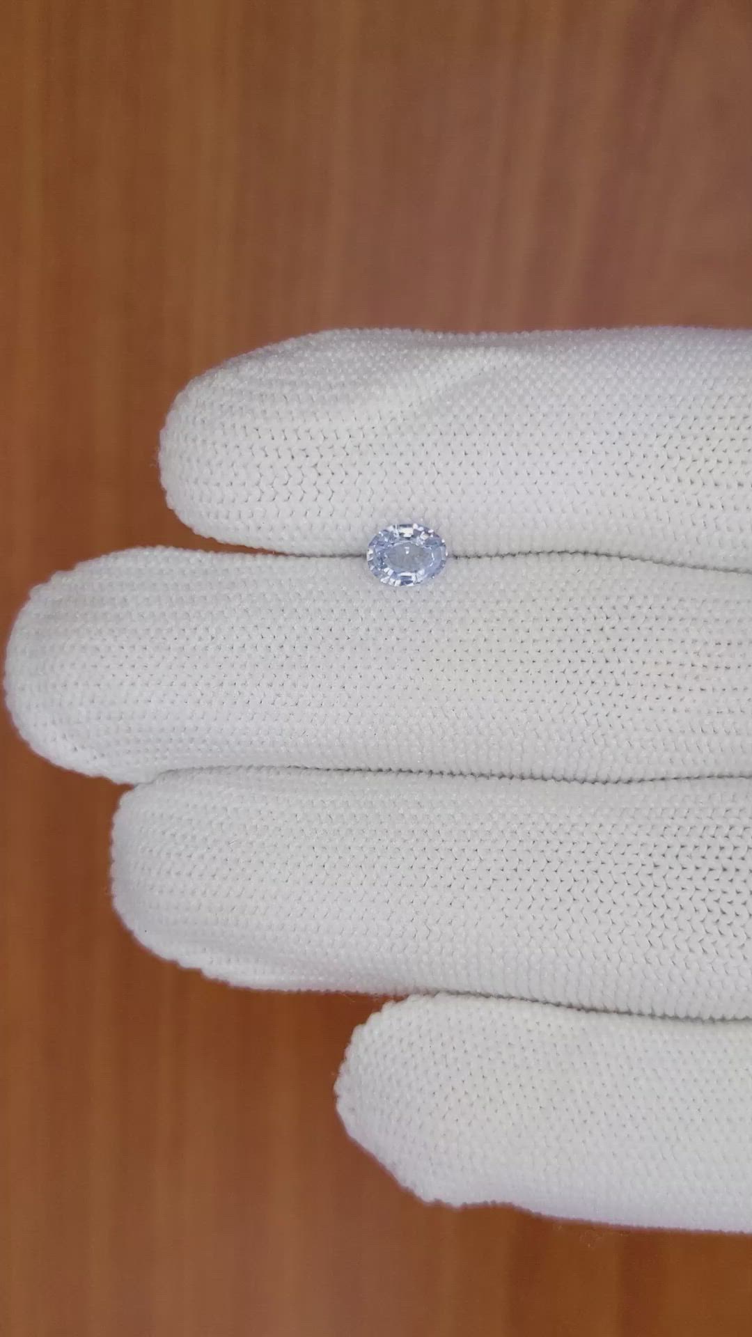 0.61 Ct. Blue Sapphire from Ceylon (Sri Lanka) Size Video
