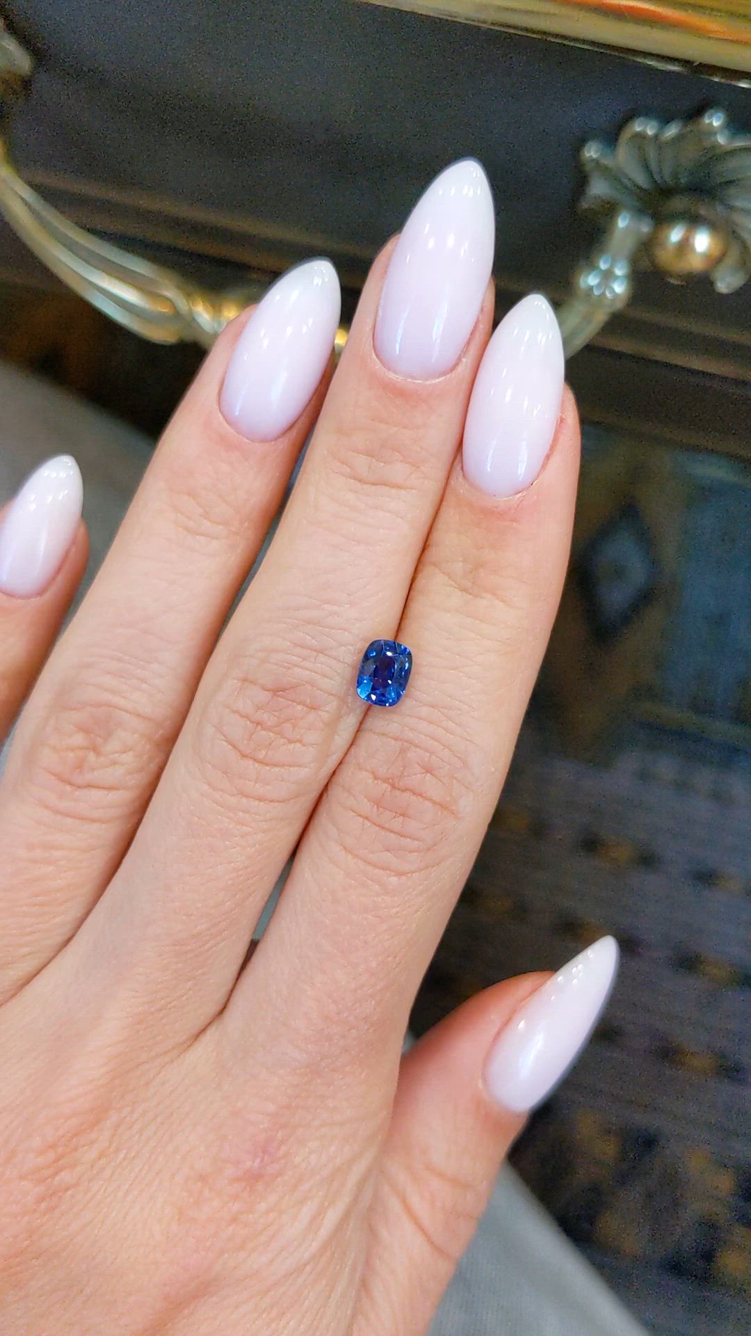 1.15 Ct. Blue Sapphire from Ceylon (Sri Lanka) Size Video