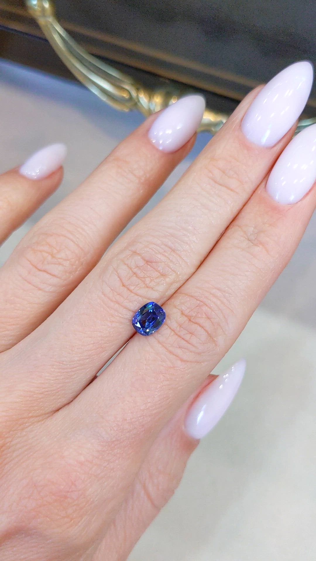 1.30 Ct. Blue Sapphire from Ceylon (Sri Lanka) Size Video