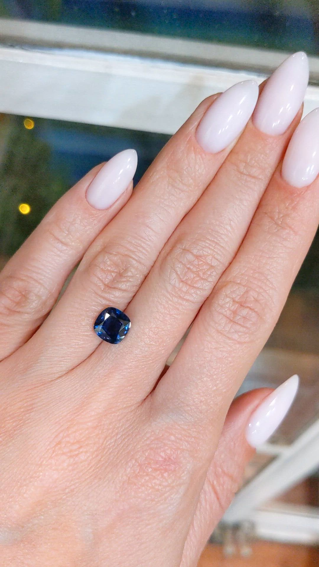 2.04 Ct. Blue Sapphire from Ceylon (Sri Lanka) Size Video