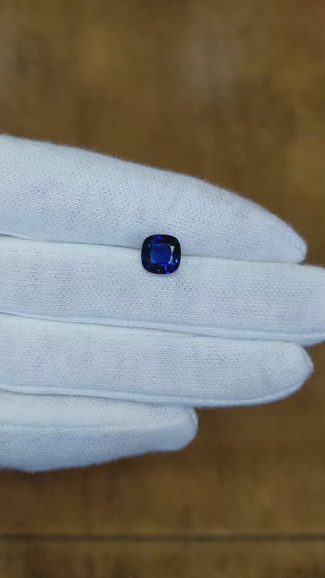 2.04 Ct. Blue Sapphire from Ceylon (Sri Lanka) Size Video