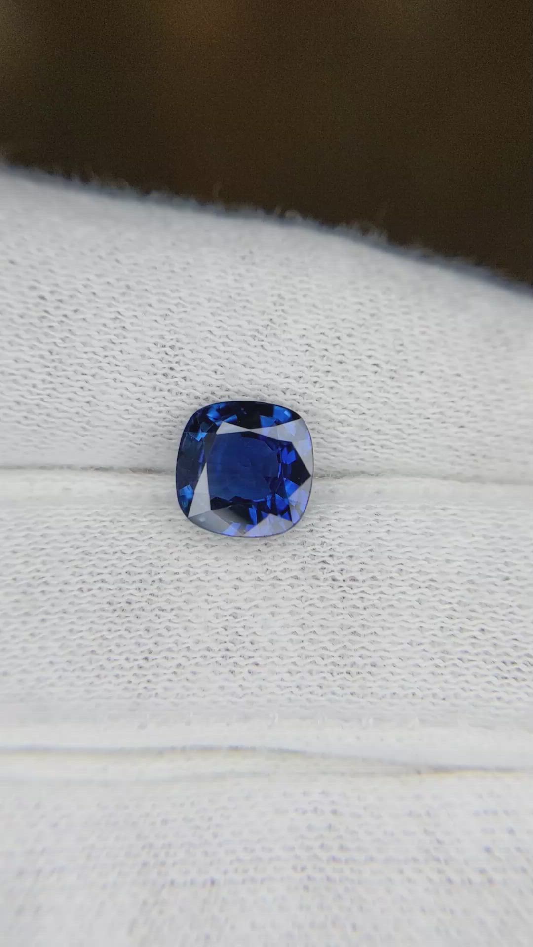 2.04 Ct. Blue Sapphire from Ceylon (Sri Lanka) Size Video