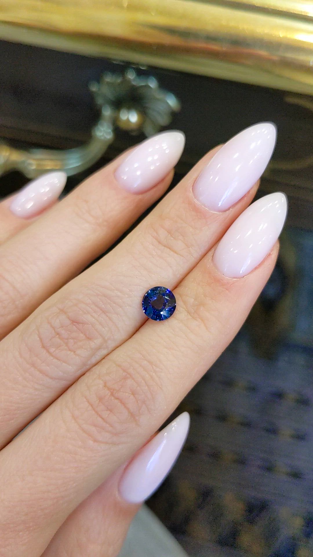 1.25 Ct. Blue Sapphire from Ceylon (Sri Lanka) Size Video