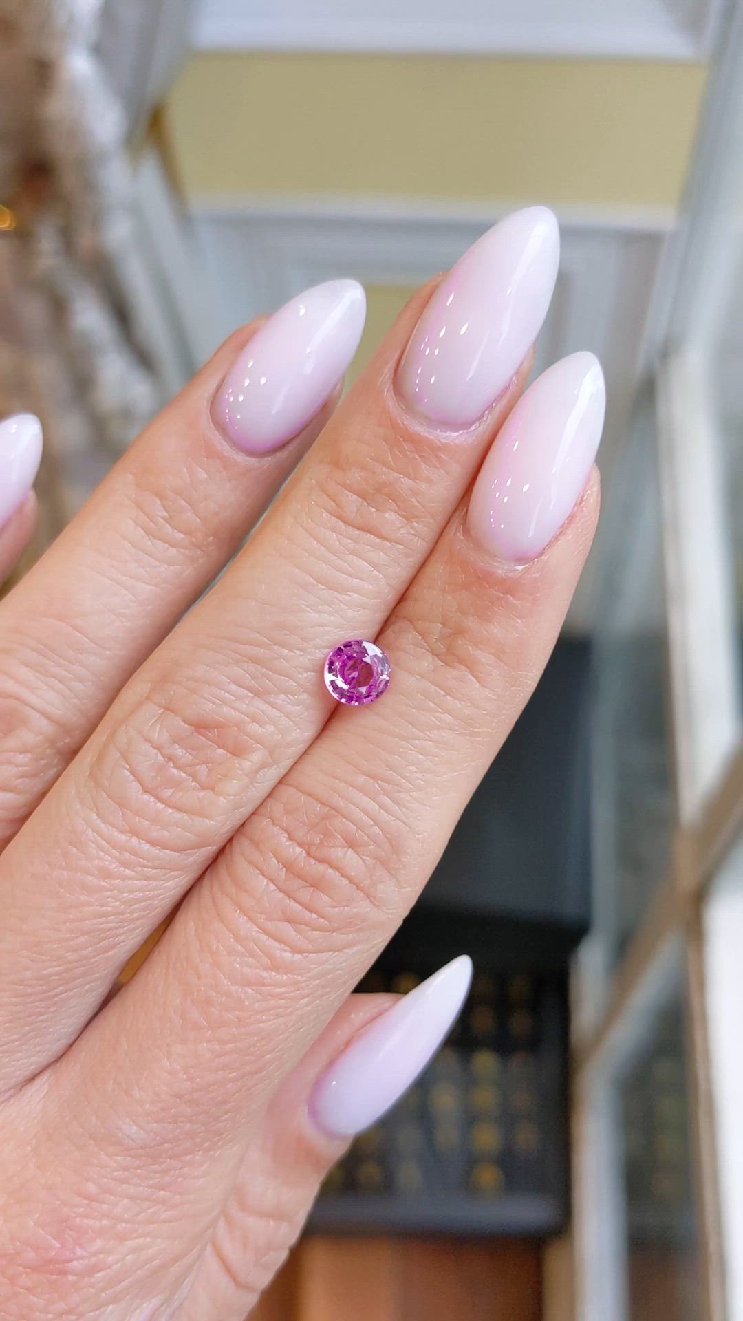 0.79 Ct. Pink Sapphire from Ceylon (Sri Lanka) Size Video