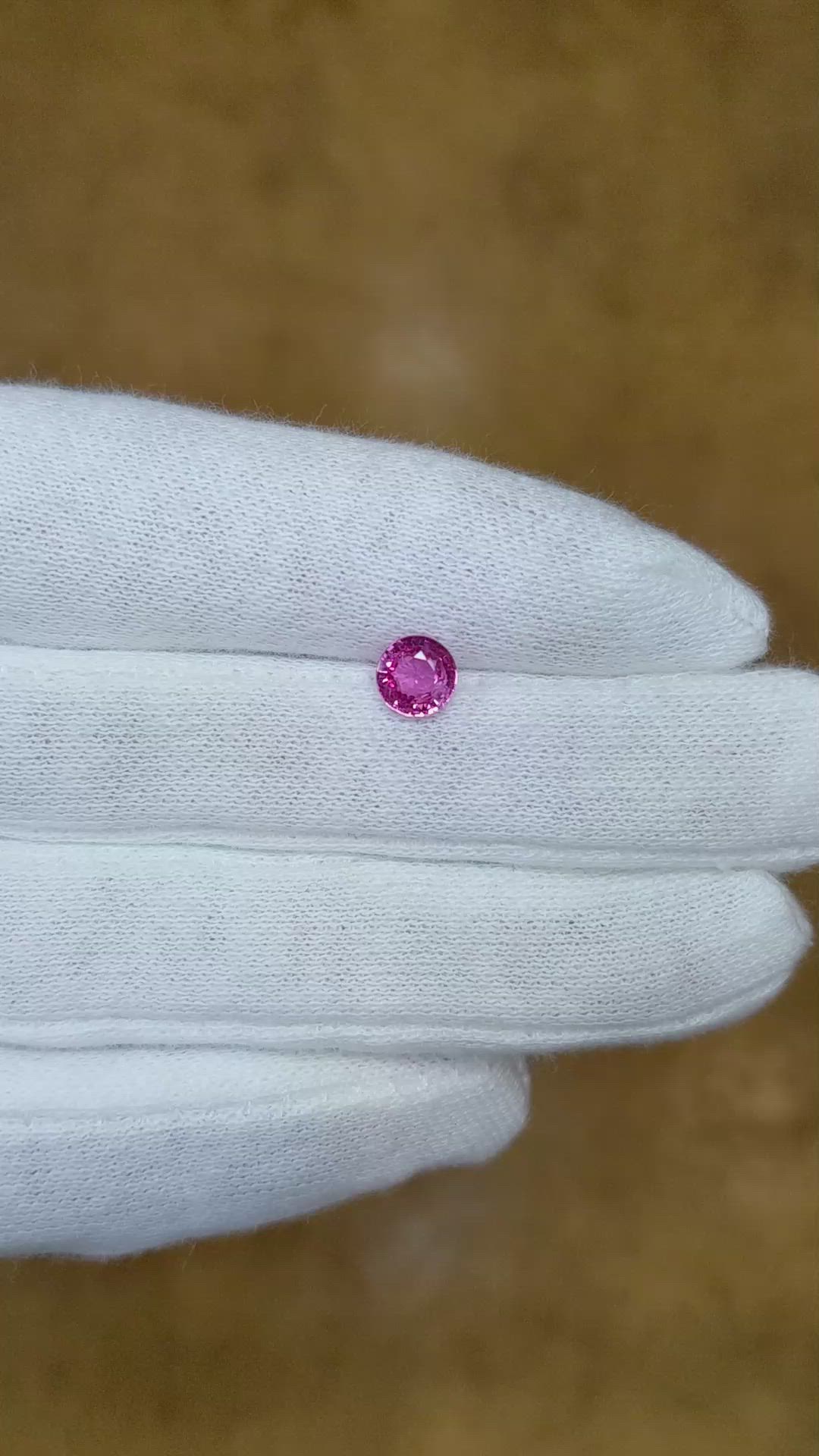 0.79 Ct. Pink Sapphire from Ceylon (Sri Lanka) Size Video
