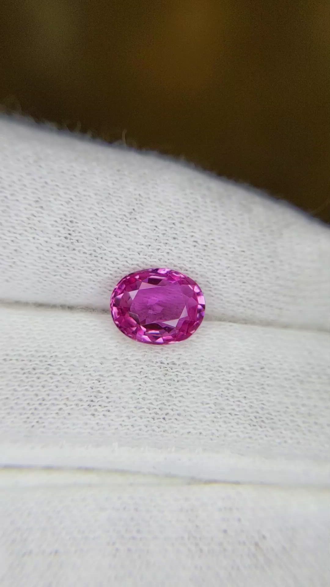 2.03 Ct. Pink Sapphire from Ceylon (Sri Lanka) Size Video
