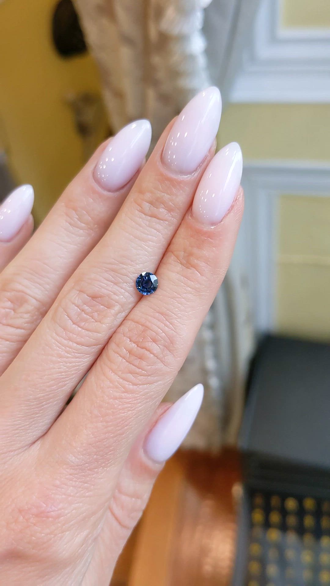 0.56 Ct. Blue Sapphire from Ceylon (Sri Lanka) Size Video