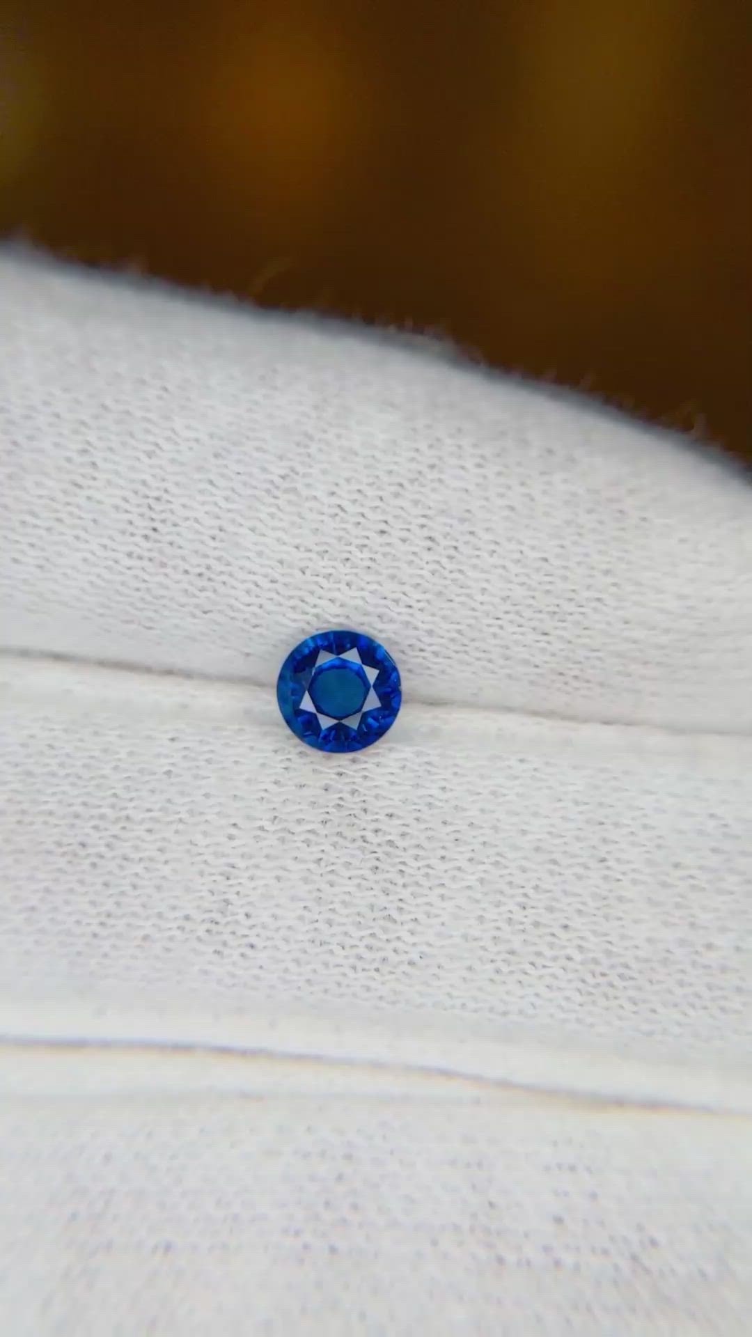 0.67 Ct. Blue Sapphire from Ceylon (Sri Lanka) Size Video