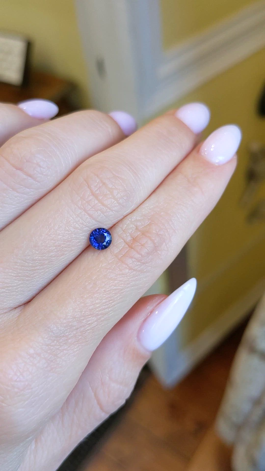 0.67 Ct. Blue Sapphire from Ceylon (Sri Lanka) Size Video