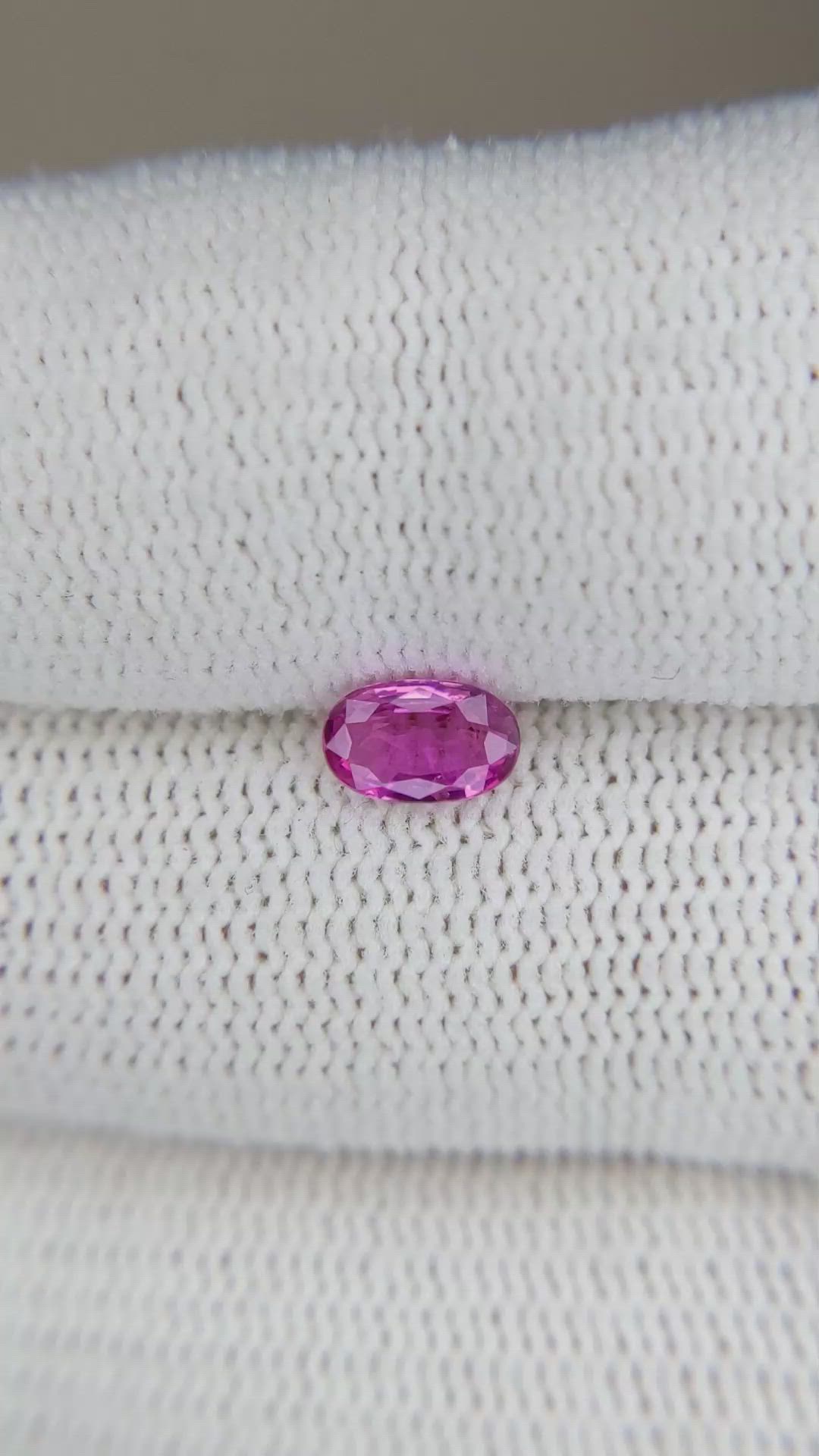 0.52 Ct. Pink Sapphire from Mozambique Size Video