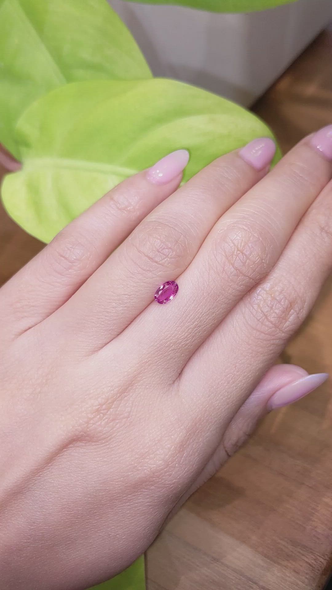 0.52 Ct. Pink Sapphire from Mozambique Size Video
