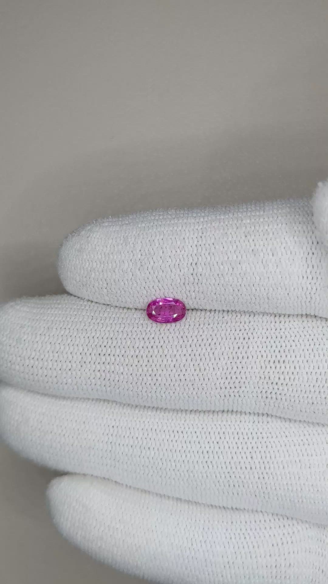 0.52 Ct. Pink Sapphire from Mozambique Size Video