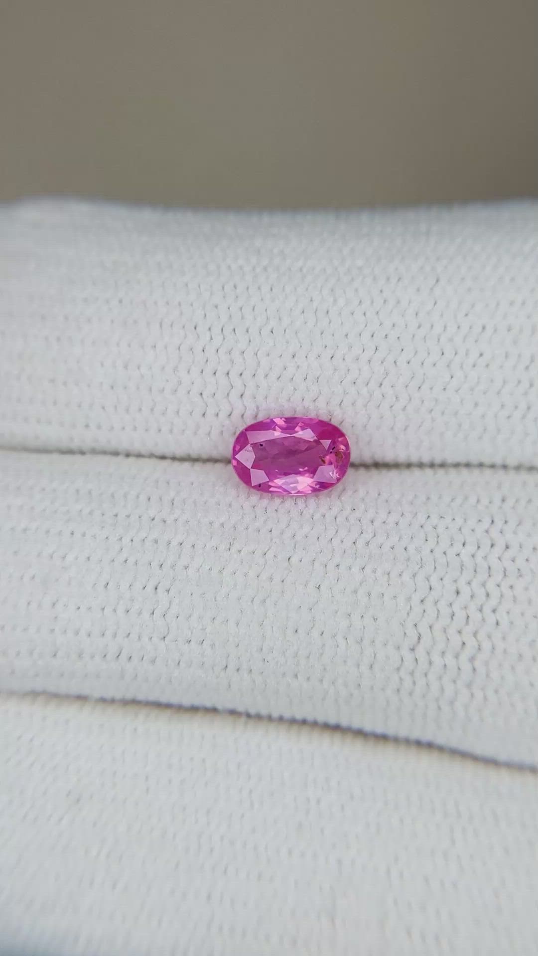 0.69 Ct. Pink Sapphire from Mozambique Size Video