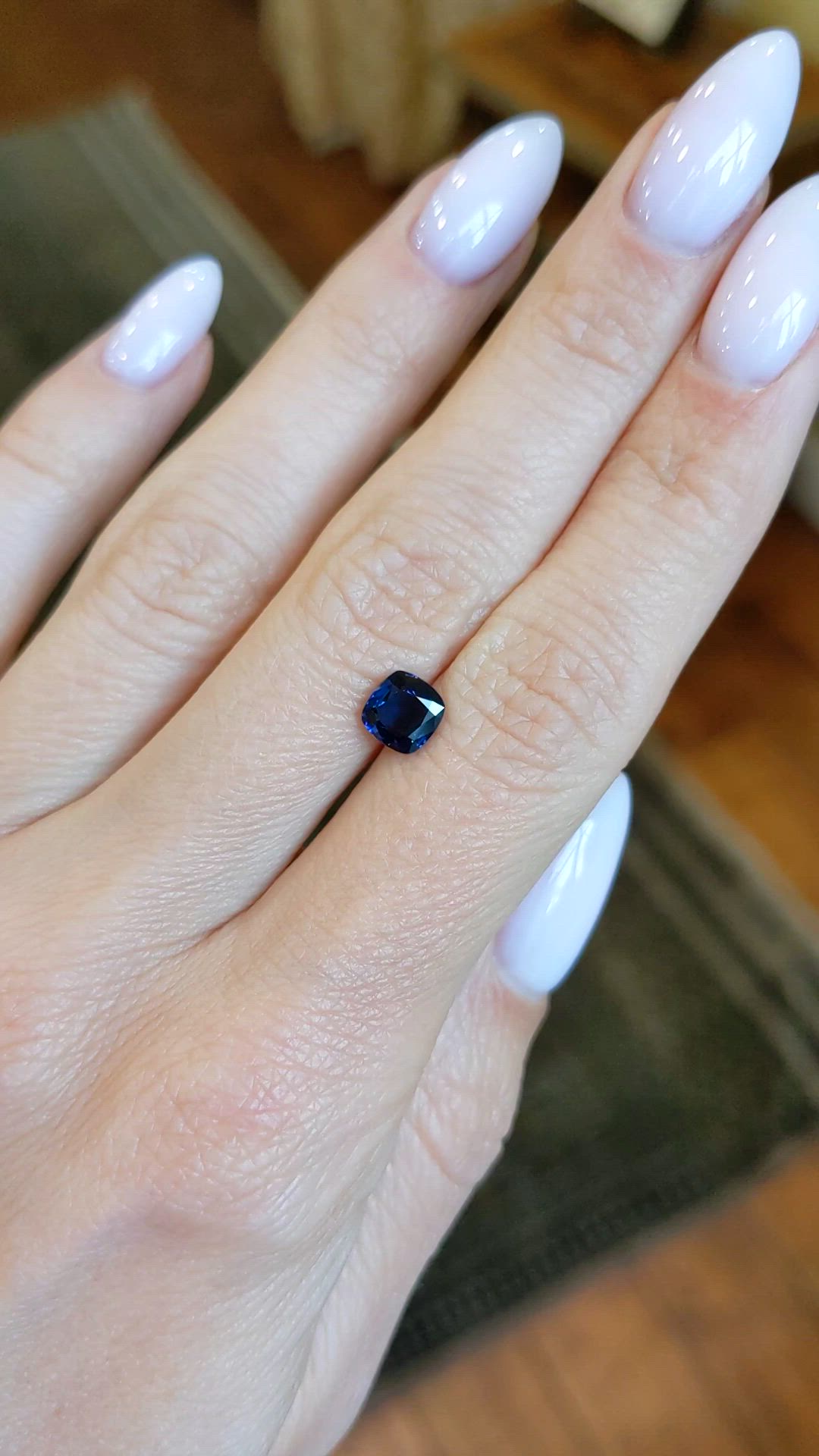 1.13 Ct. Blue Sapphire from Ceylon (Sri Lanka) Size Video