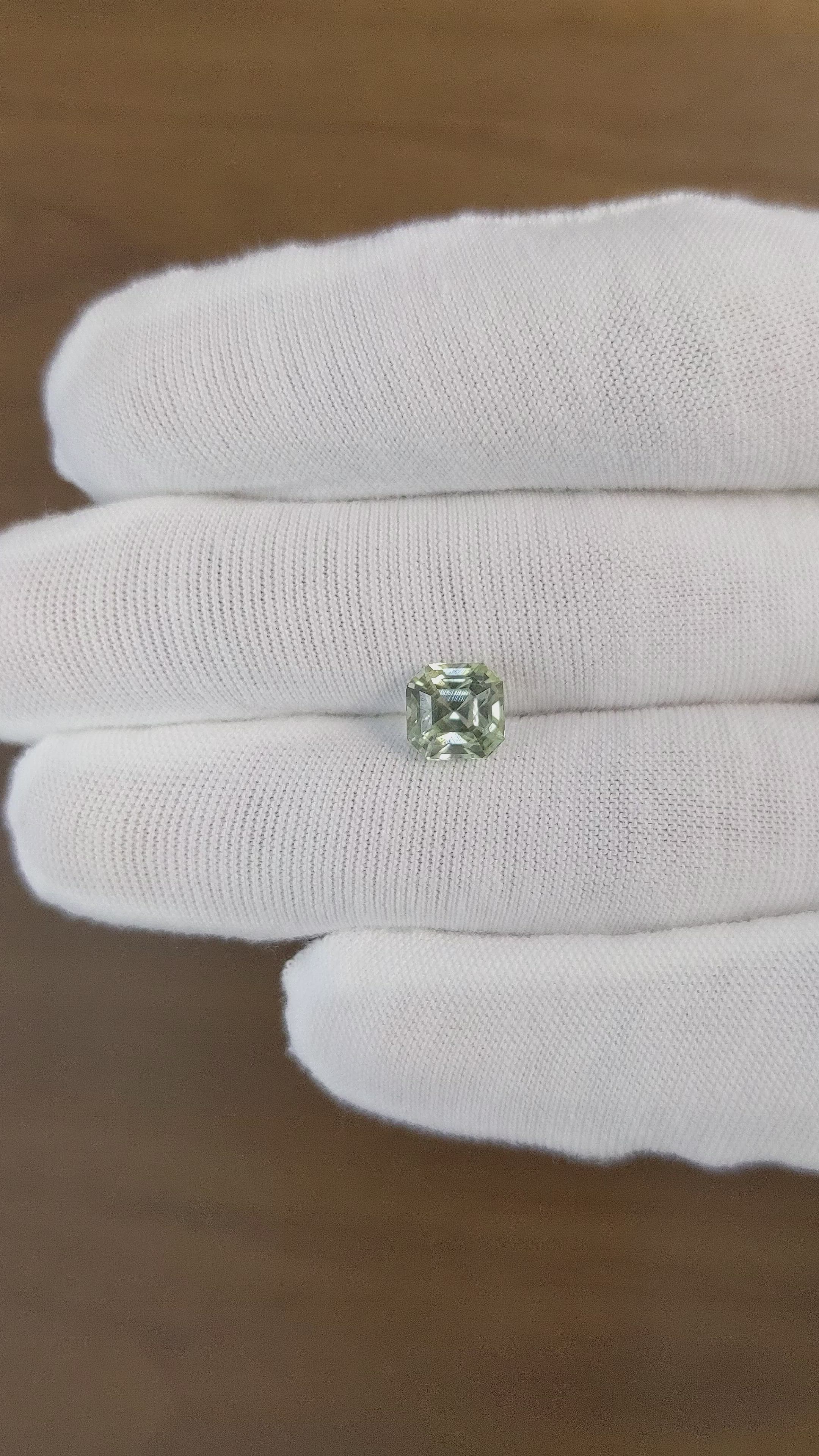 2.63 Ct. Green Sapphire from Africa Size Video