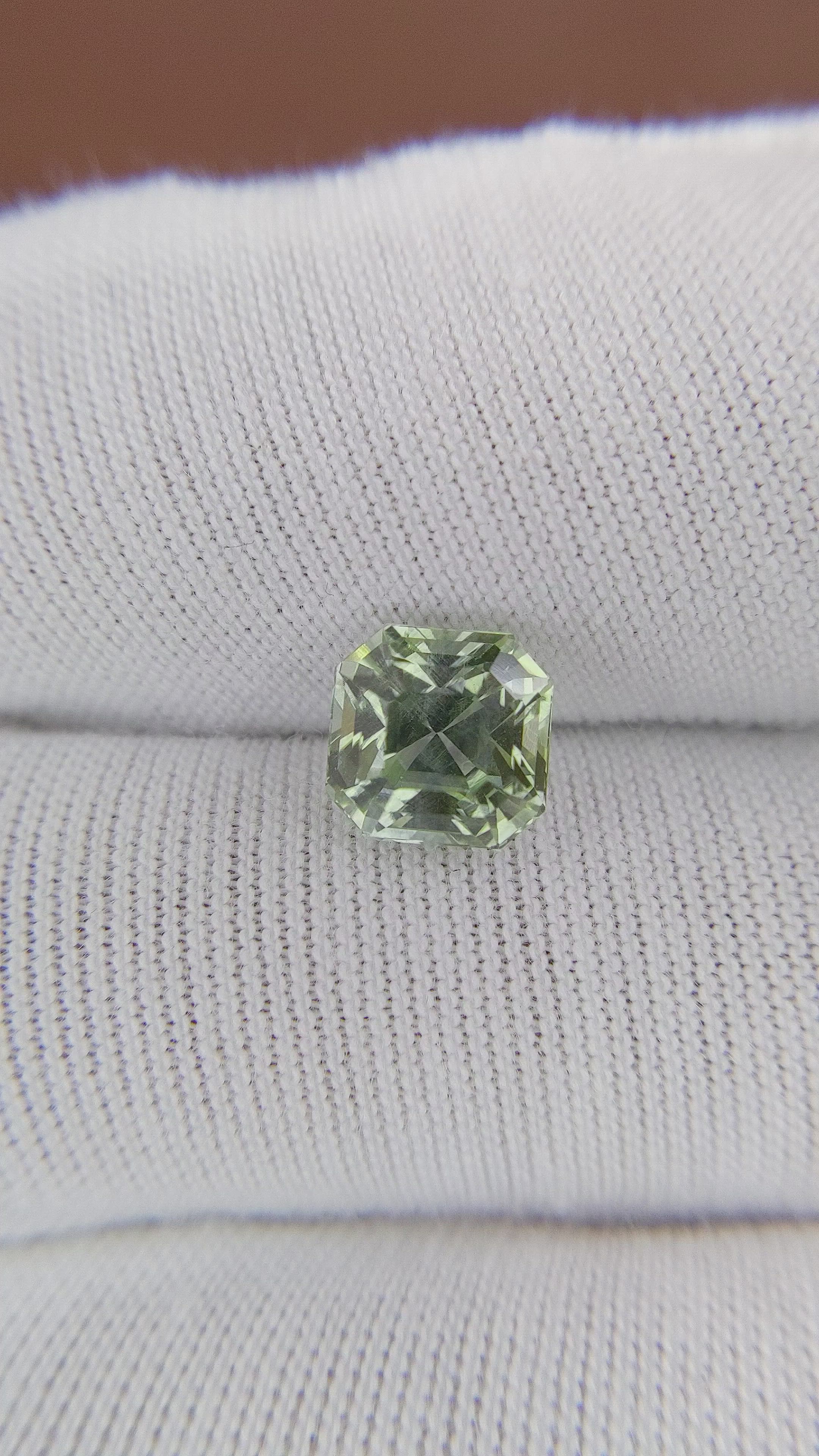 2.63 Ct. Green Sapphire from Africa Size Video