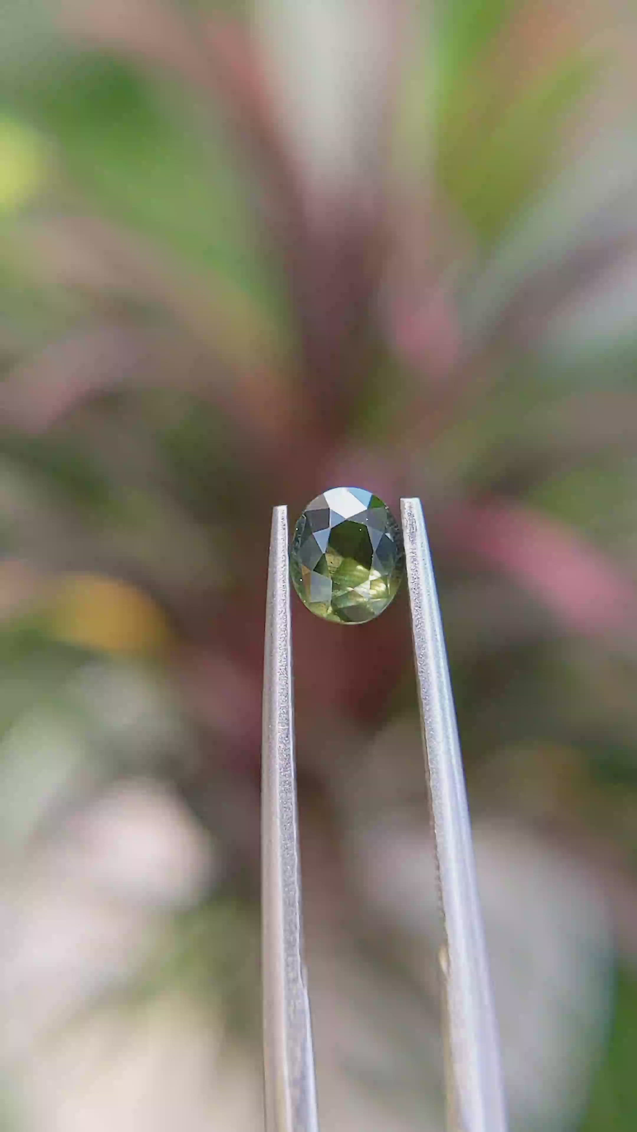 0.53 Ct. Green Sapphire from Africa Size Video