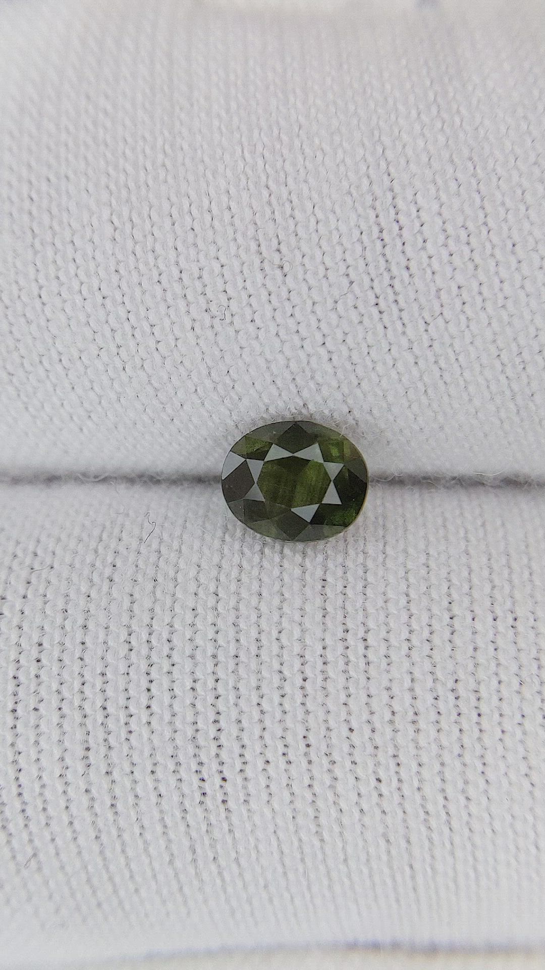 0.53 Ct. Green Sapphire from Africa Size Video