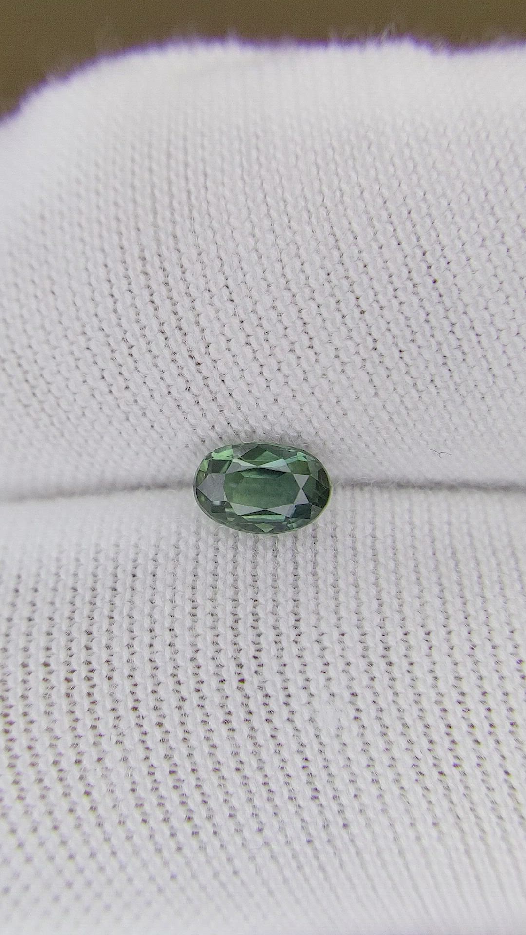 0.43 Ct. Green Sapphire from Africa Size Video