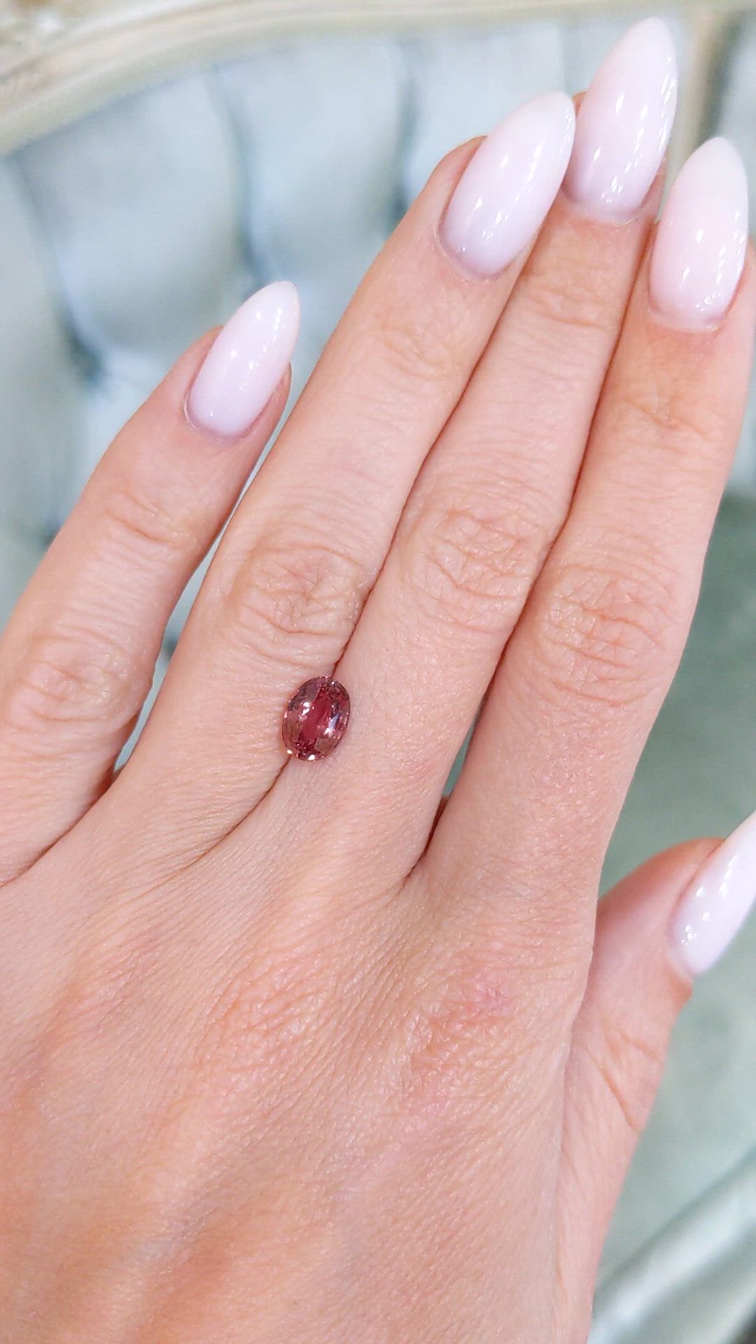 1.52 Ct. Padparadscha Sapphire from Ceylon (Sri Lanka) Size Video