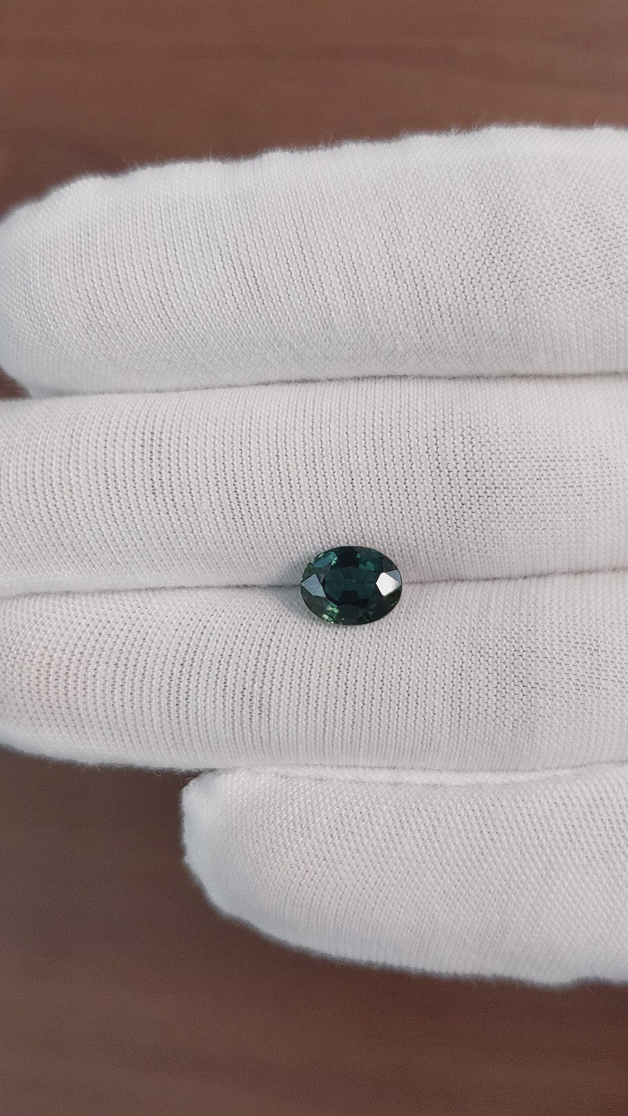 2.07 Ct. Bluish Green Sapphire from Africa Size Video