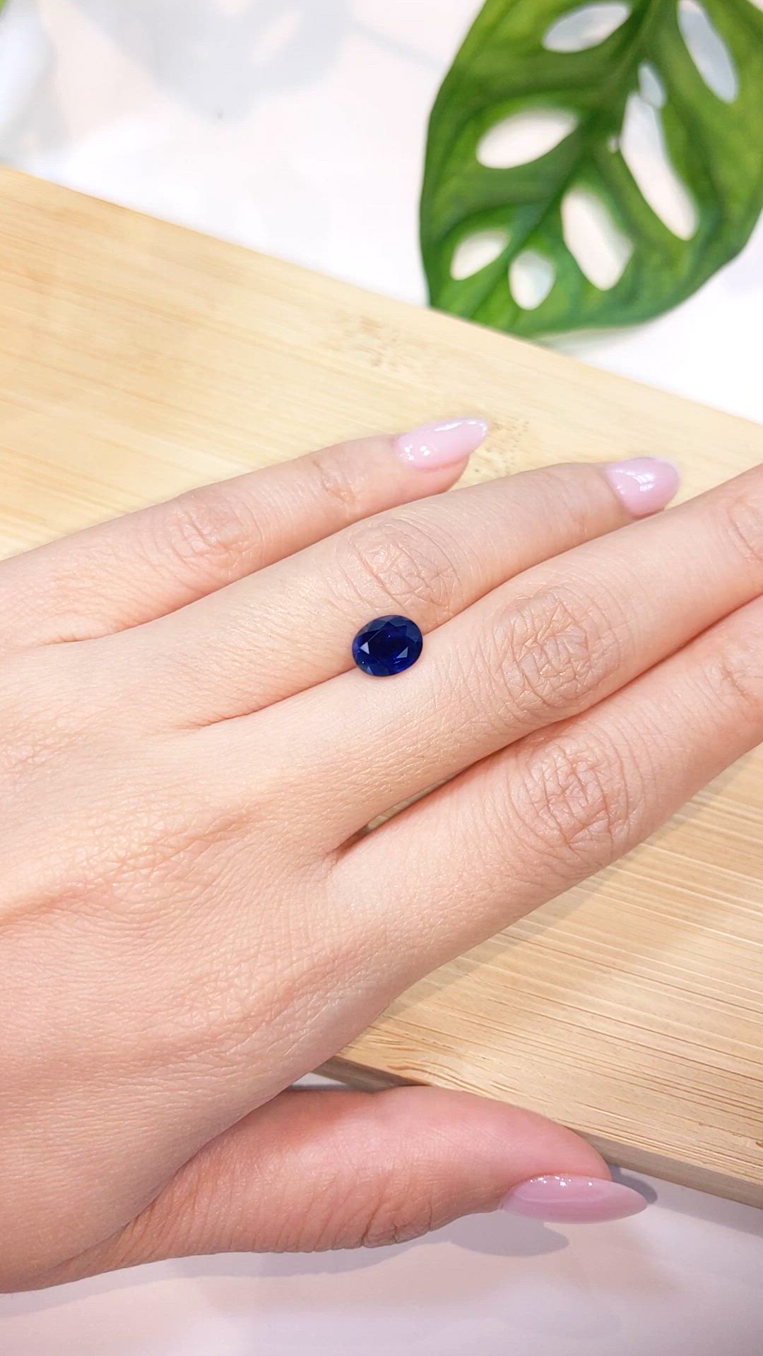 1.77 Ct. Blue Sapphire from Ceylon (Sri Lanka) Size Video