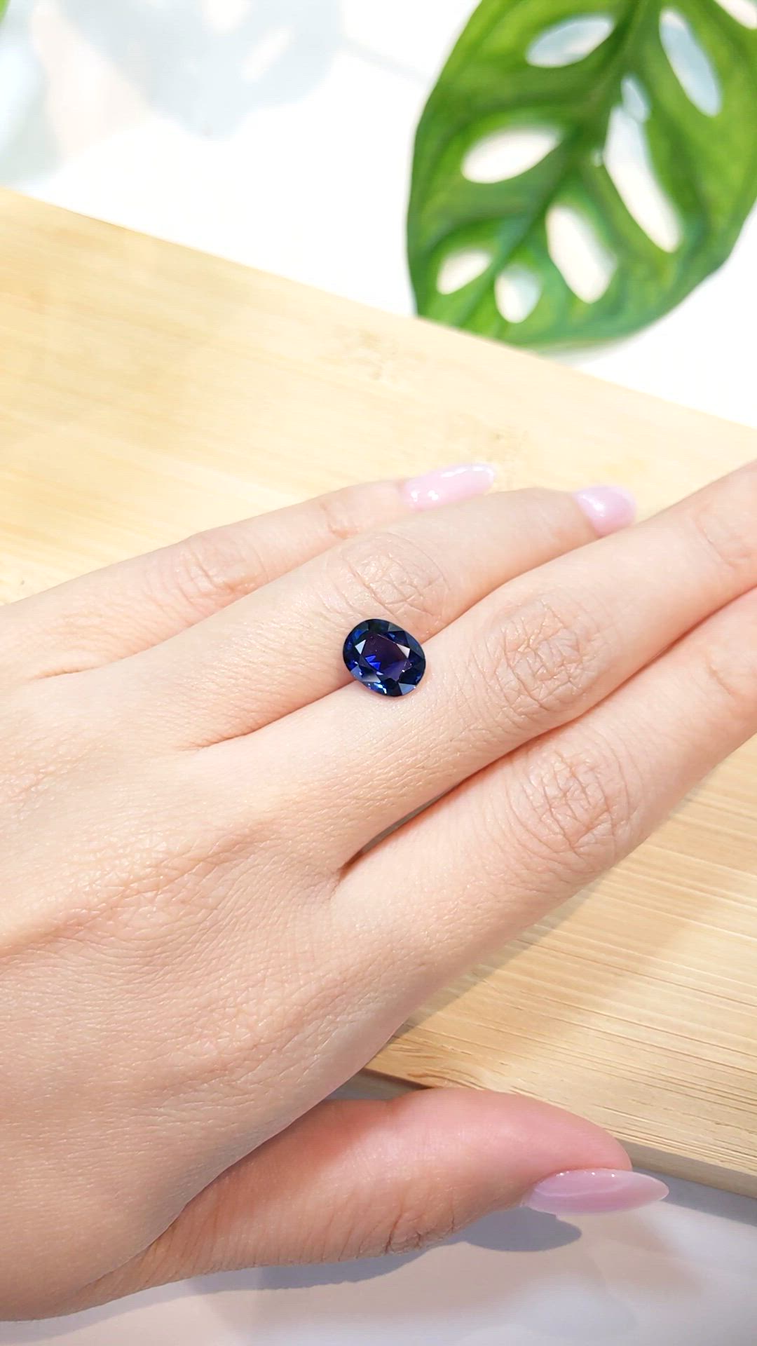 2.44 Ct. Blue Sapphire from Ceylon (Sri Lanka) Size Video