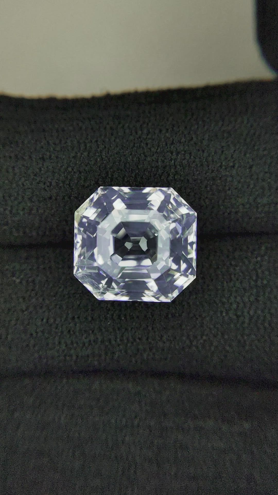 11.75 Ct. White Sapphire from Ceylon (Sri Lanka) Size Video