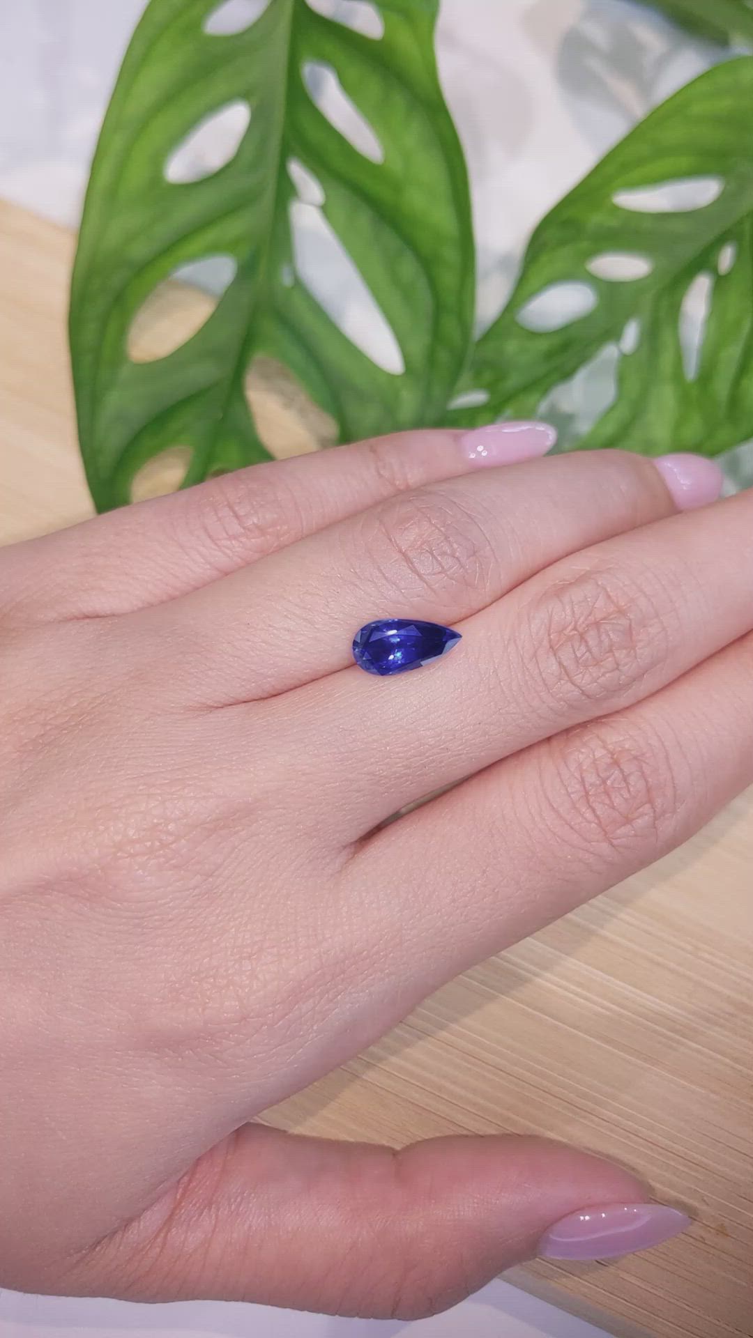 2.36 Ct. Blue Sapphire from Ceylon (Sri Lanka) Size Video
