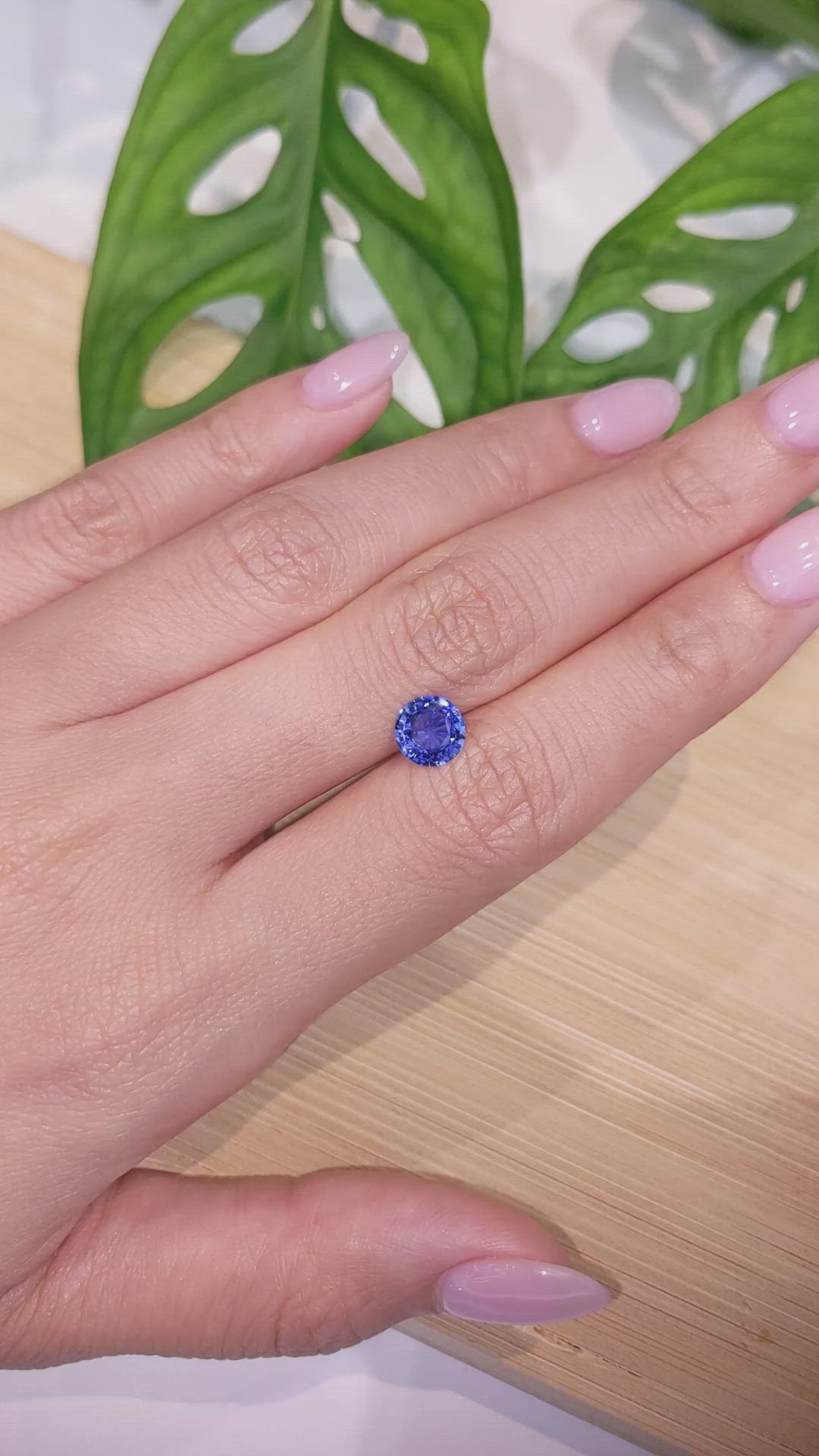 1.30 Ct. Blue Sapphire from Ceylon (Sri Lanka) Size Video