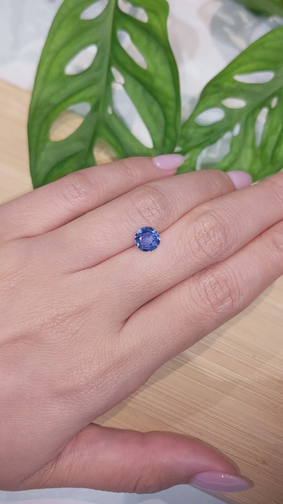 1.34 Ct. Blue Sapphire from Ceylon (Sri Lanka) Size Video