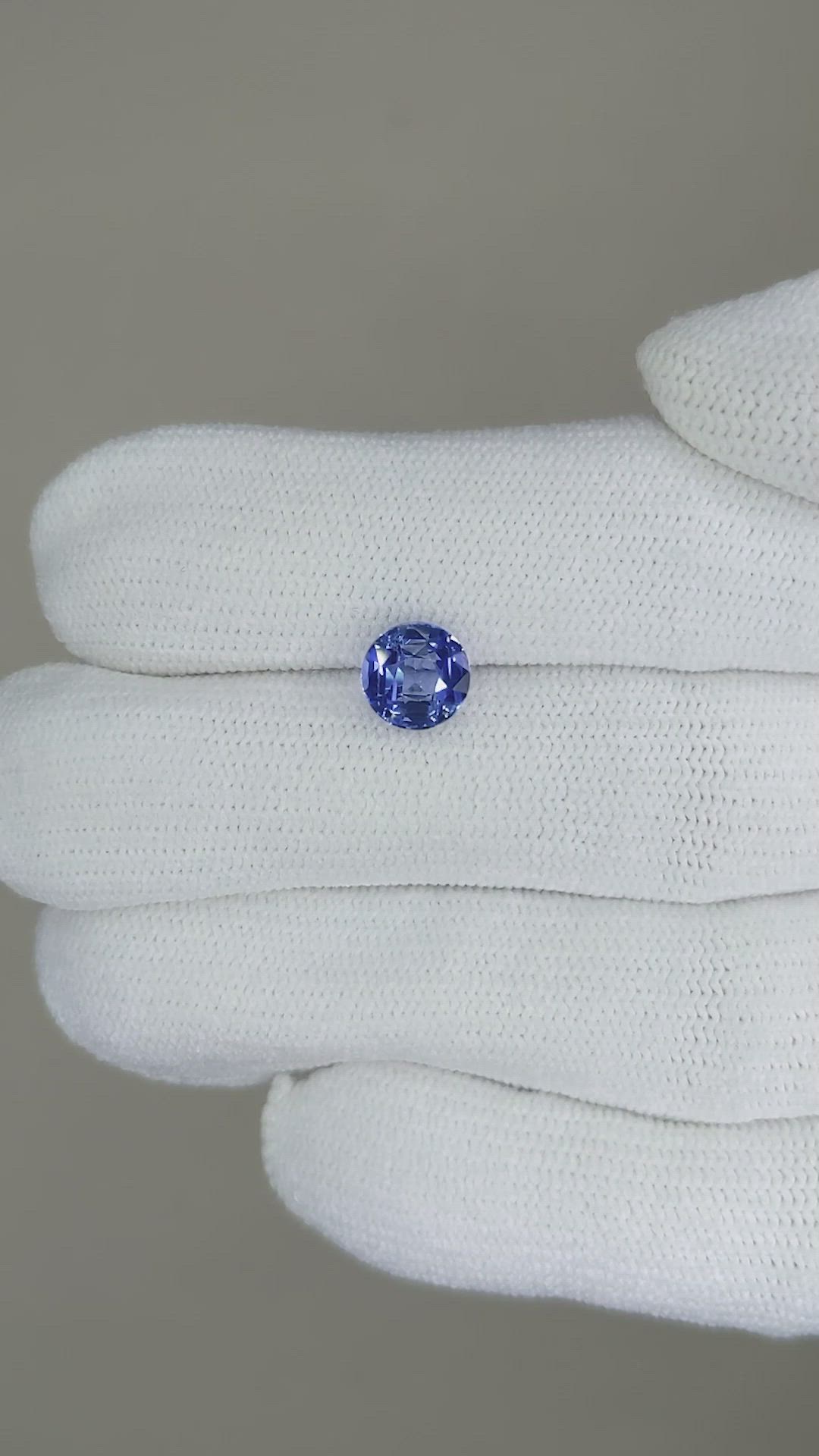 1.59 Ct. Blue Sapphire from Ceylon (Sri Lanka) Size Video