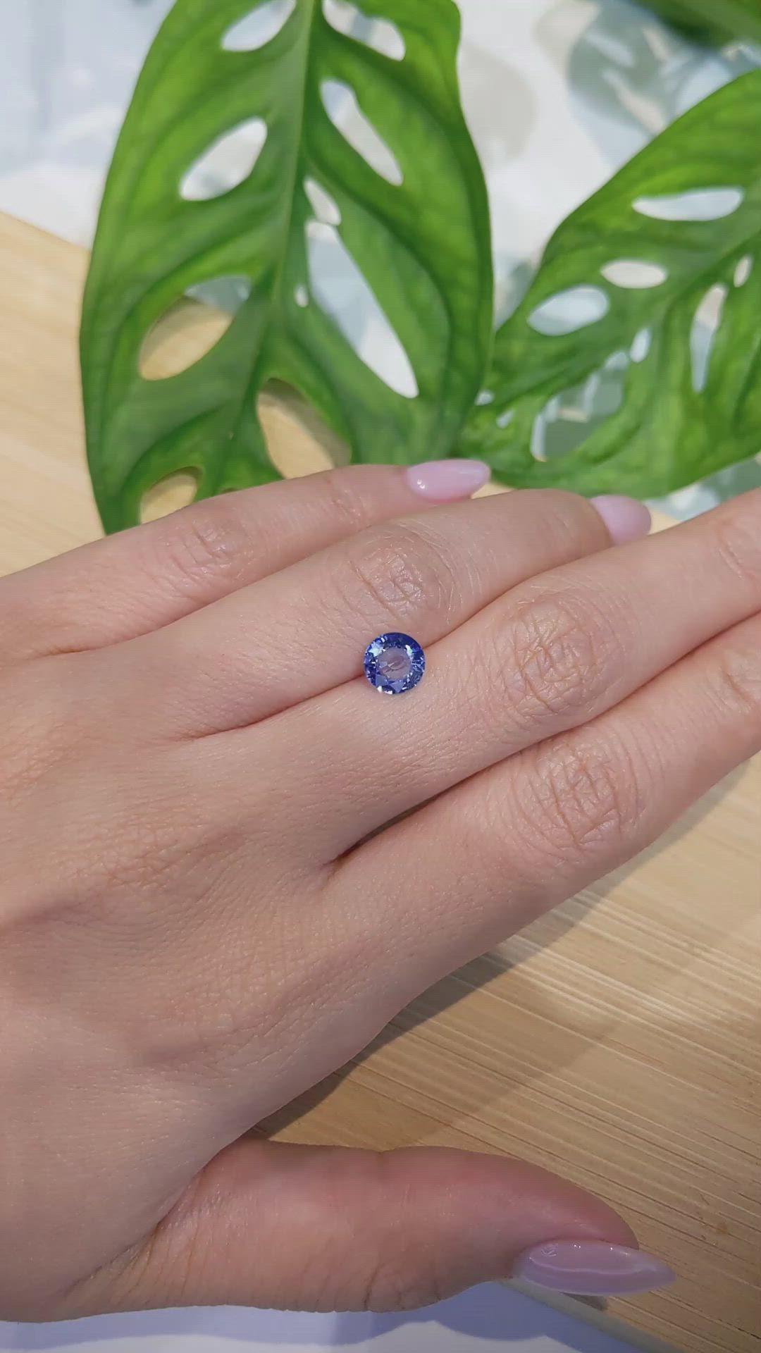 1.34 Ct. Blue Sapphire from Ceylon (Sri Lanka) Size Video