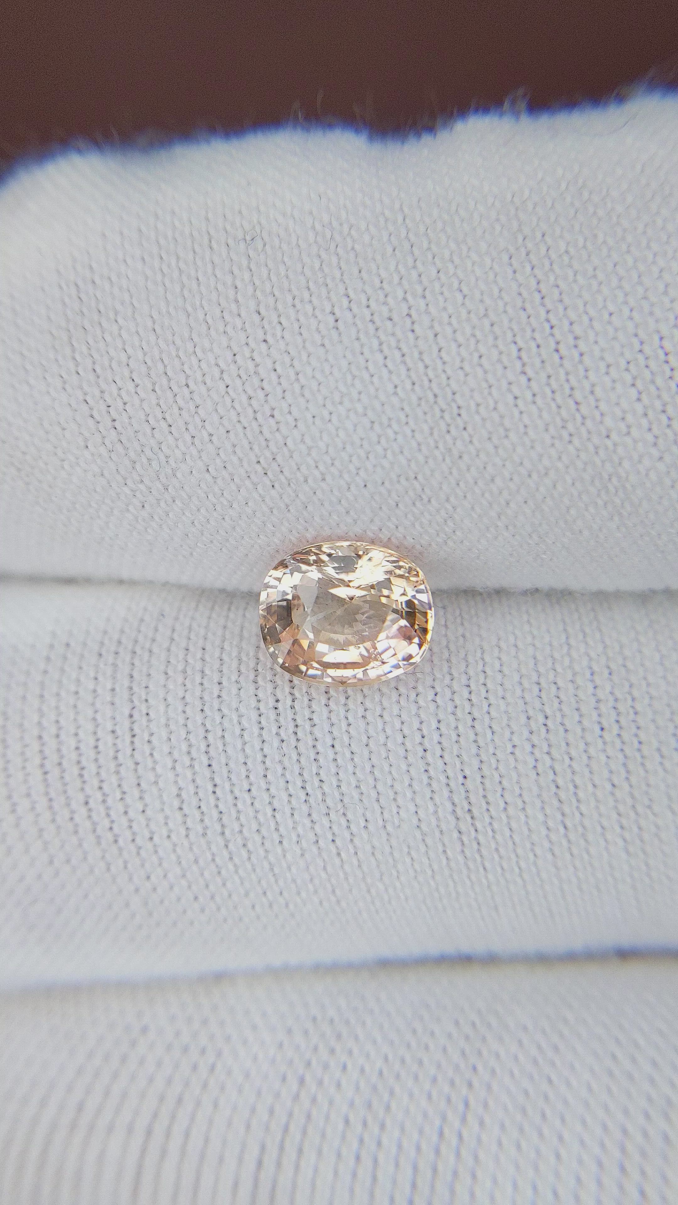 1.41 Ct. Padparadscha Sapphire from Madagascar Size Video