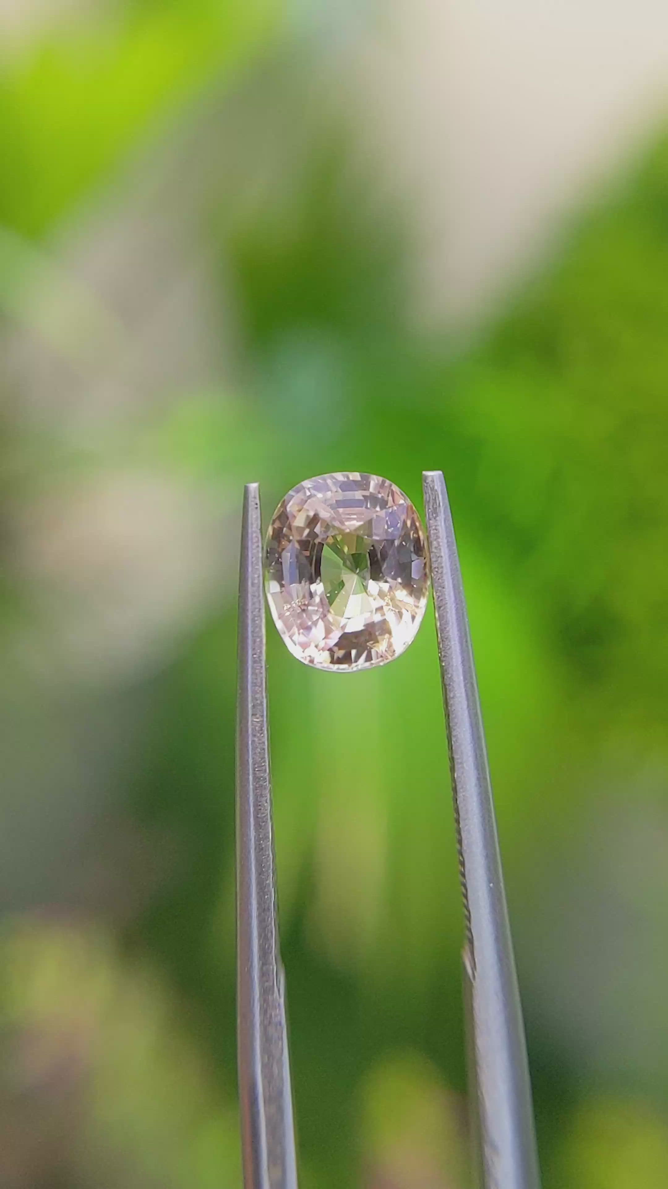 1.41 Ct. Padparadscha Sapphire from Madagascar Size Video