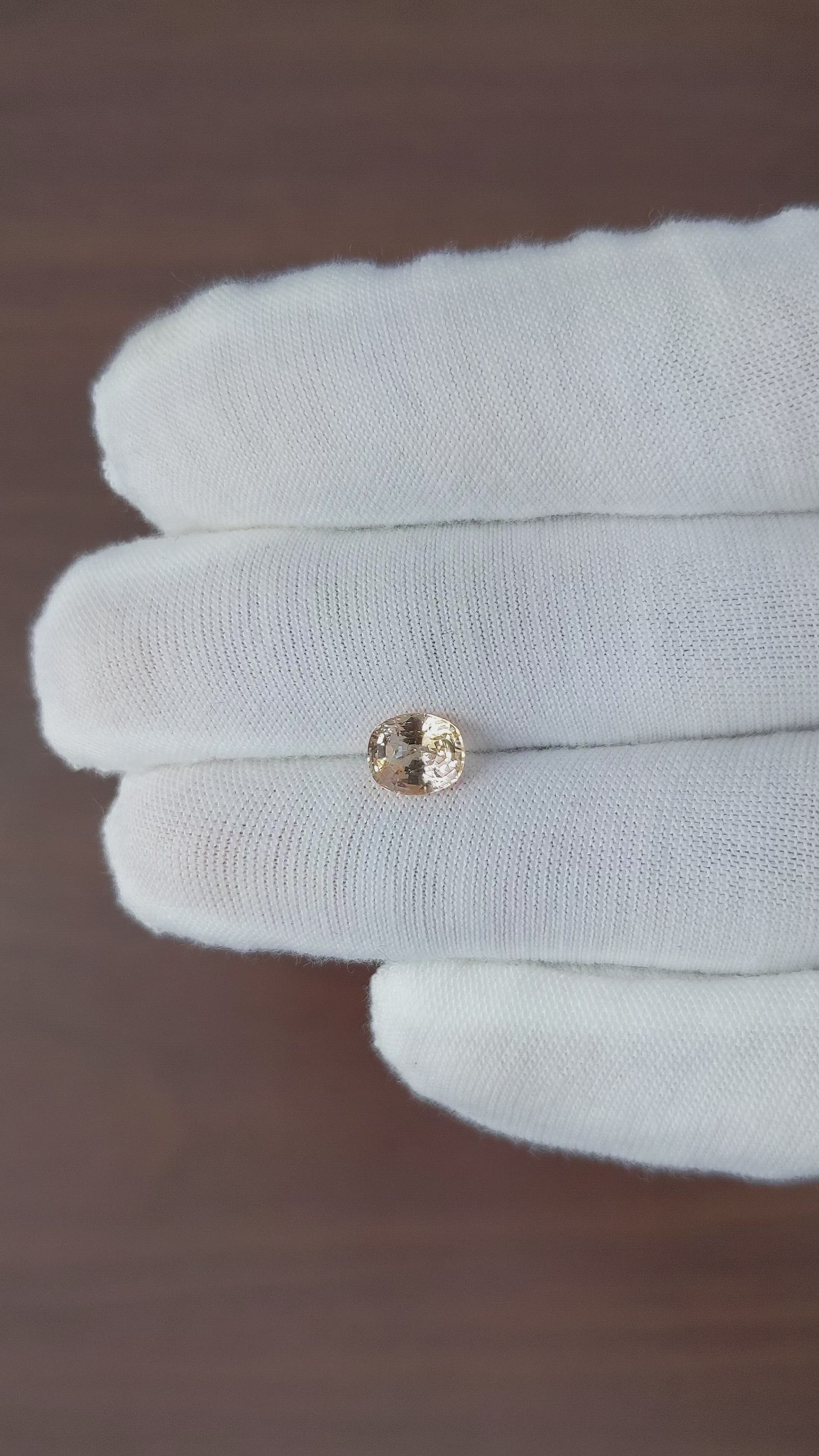 1.41 Ct. Padparadscha Sapphire from Madagascar Size Video