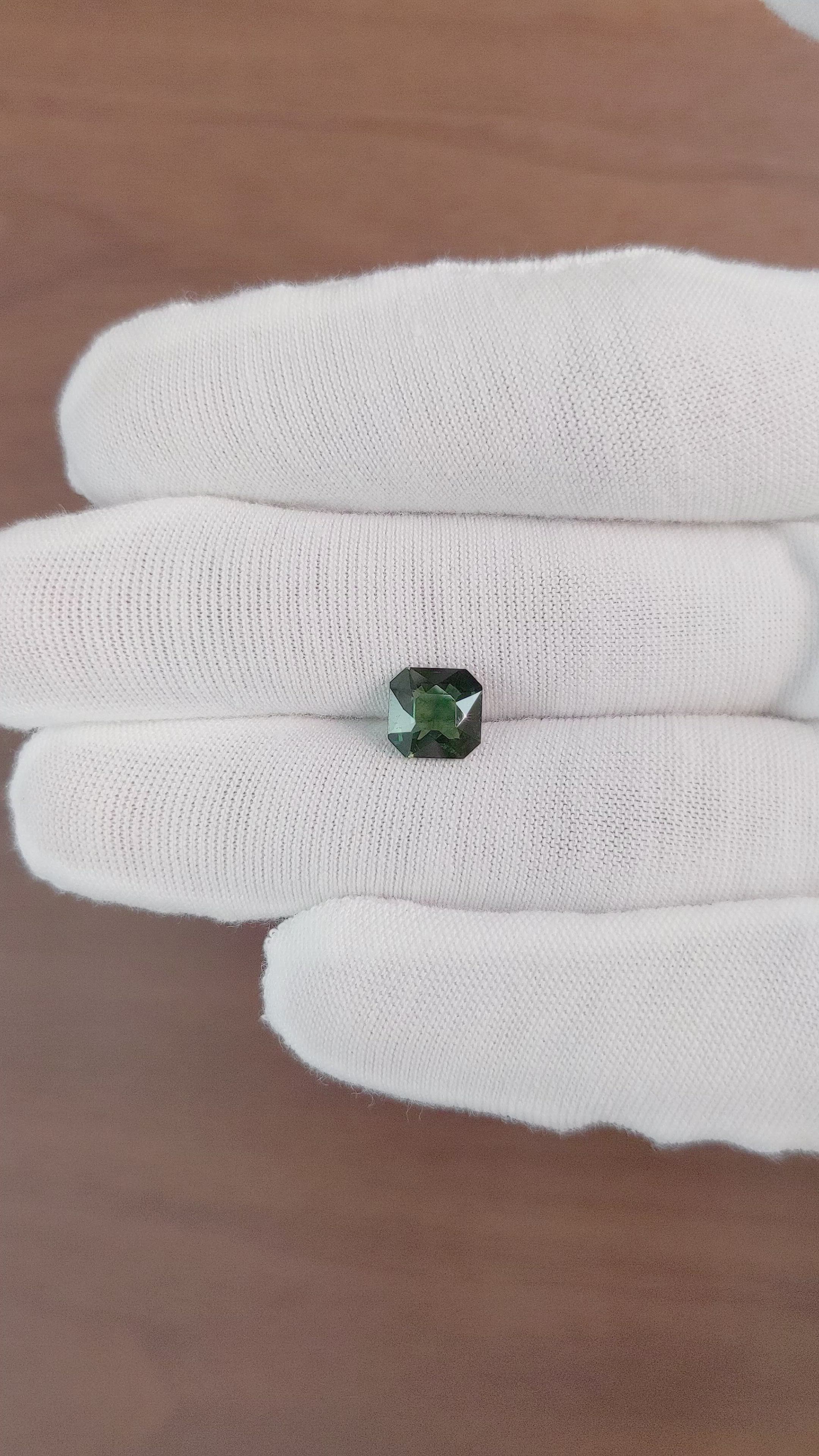2.08 Ct. Green Sapphire from Africa Size Video