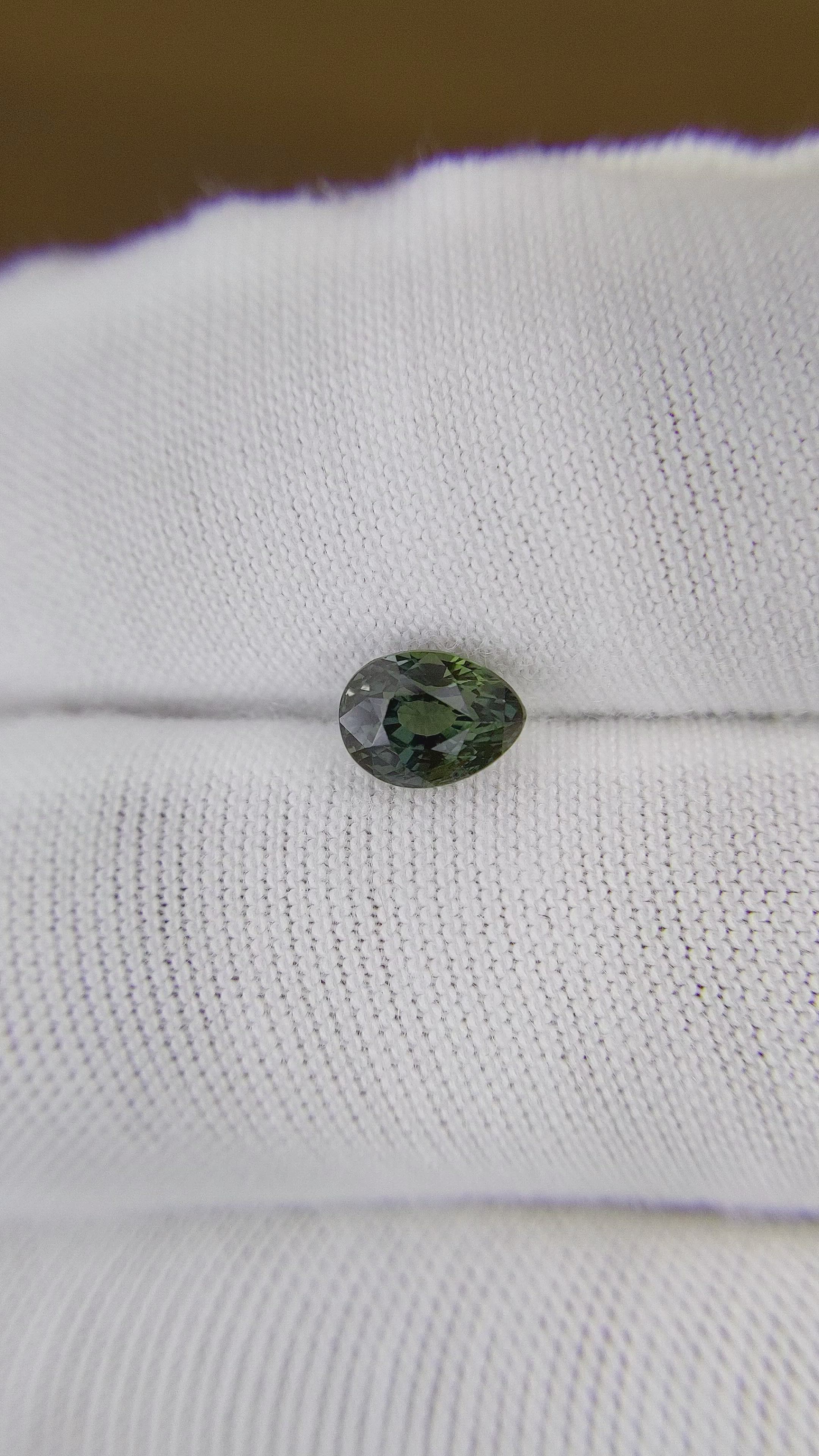1.08 Ct. Green Sapphire from Africa Size Video